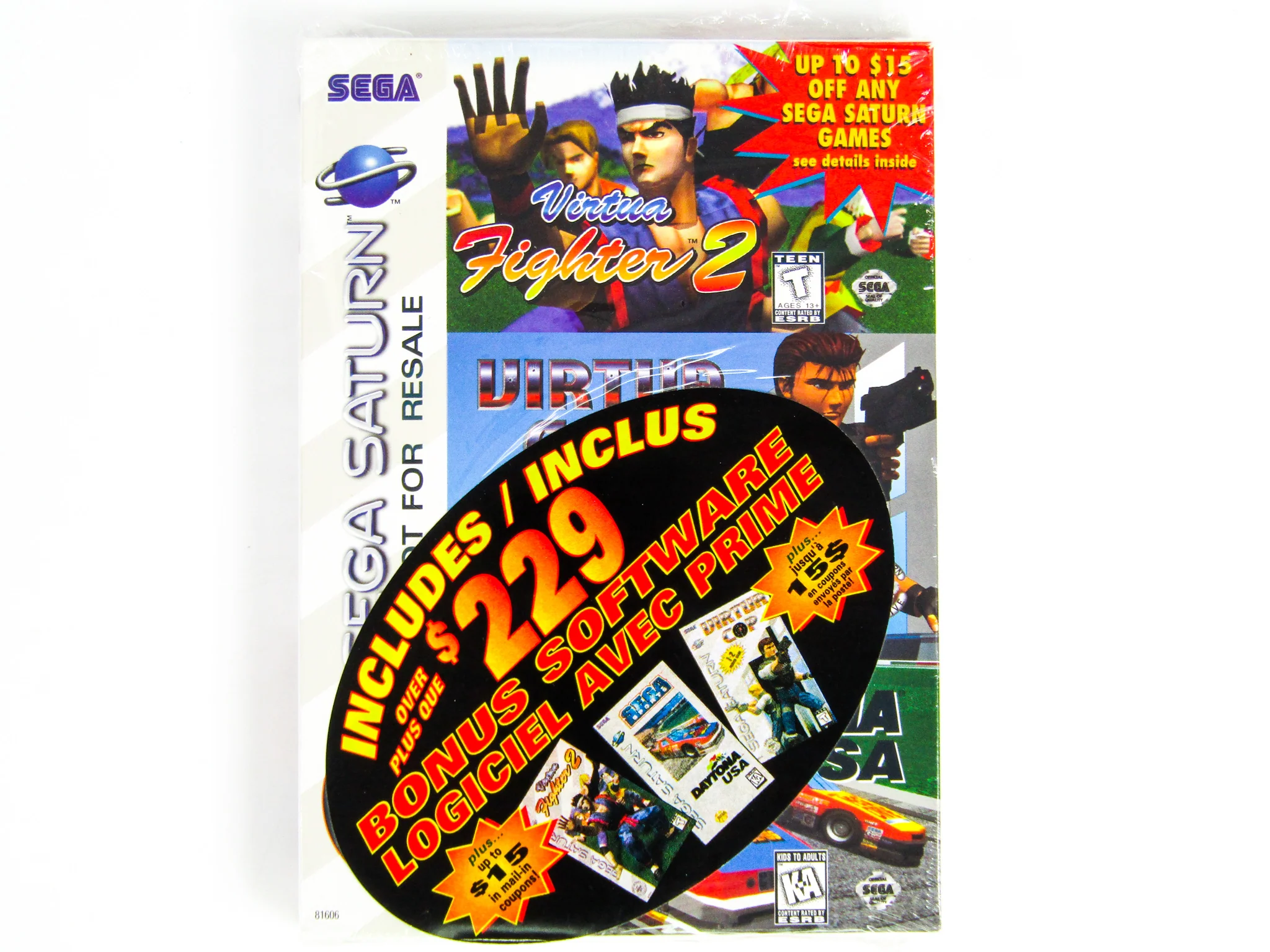 Sega Saturn System Model 2 + 3 In 1 Games - Image 14