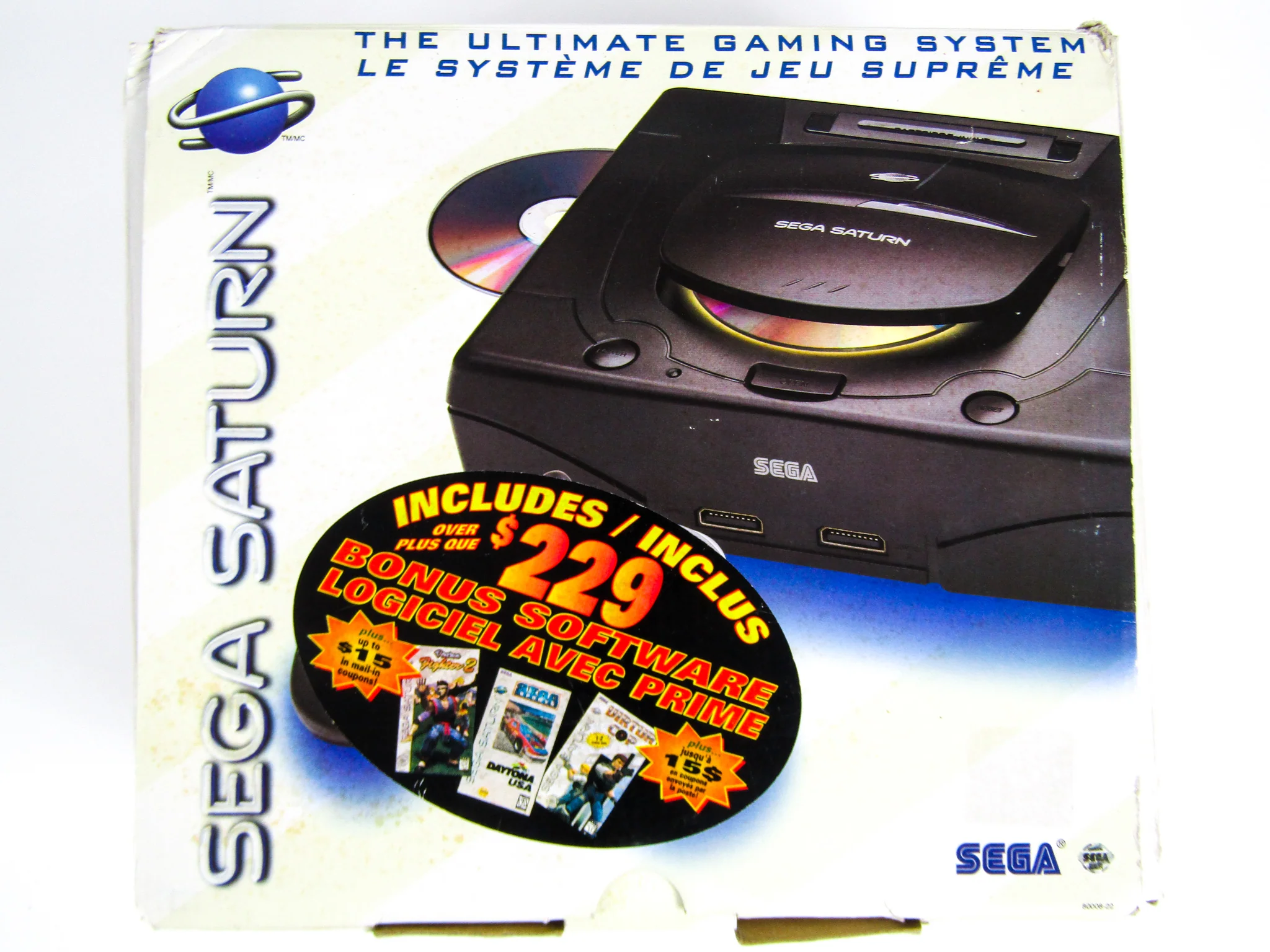 Sega Saturn System Model 2 + 3 In 1 Games - Image 9