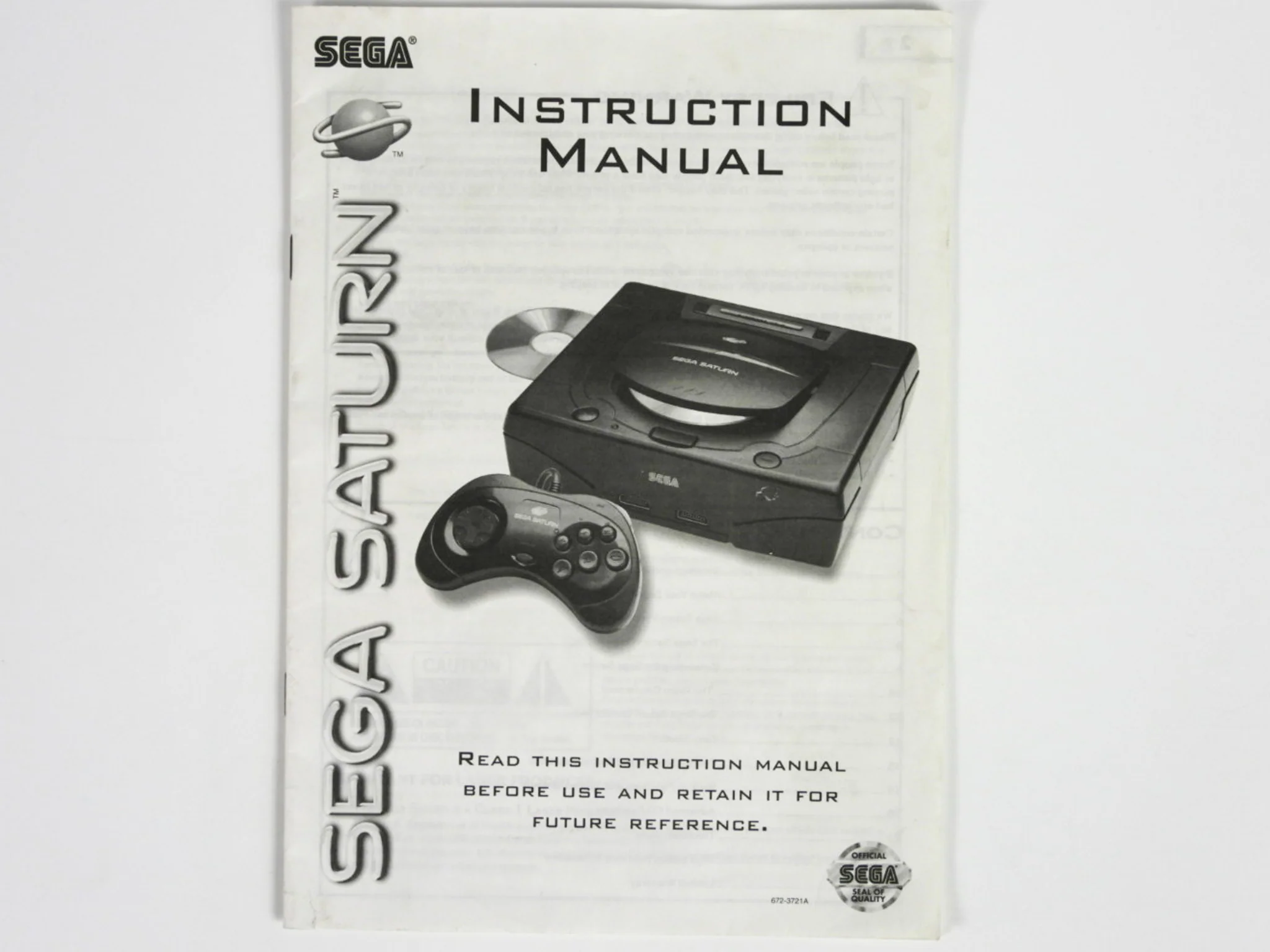 Sega Saturn System Instruction Manual [Manual] (Sega Saturn)
