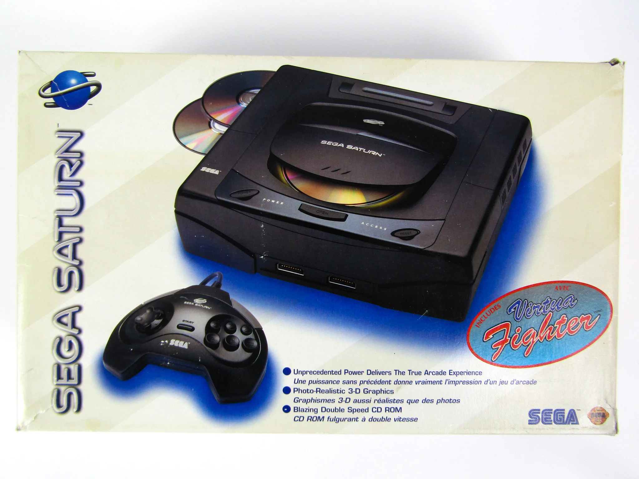 Sega Saturn System Model 1 with Controller and Virtua Fighter - Image 7