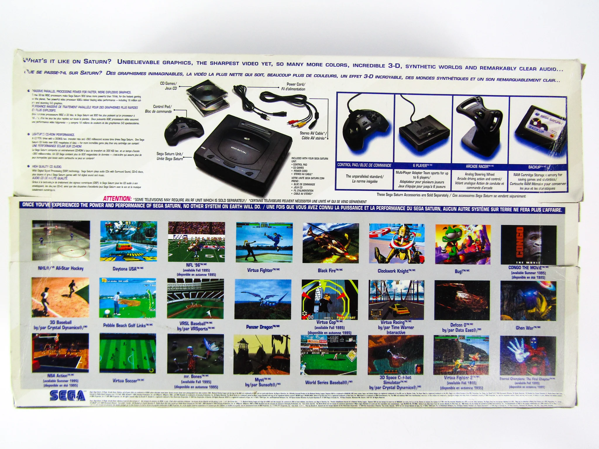 Sega Saturn System Model 1 with Controller and Virtua Fighter - Image 8