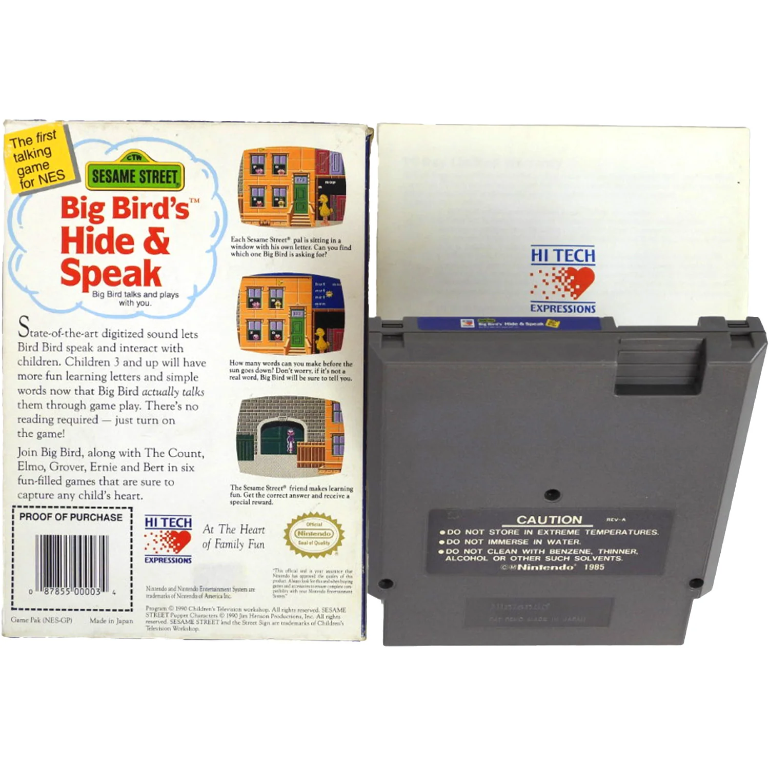 Sesame Street Big Bird's Hide and Speak (Nintendo / NES) - Image 2