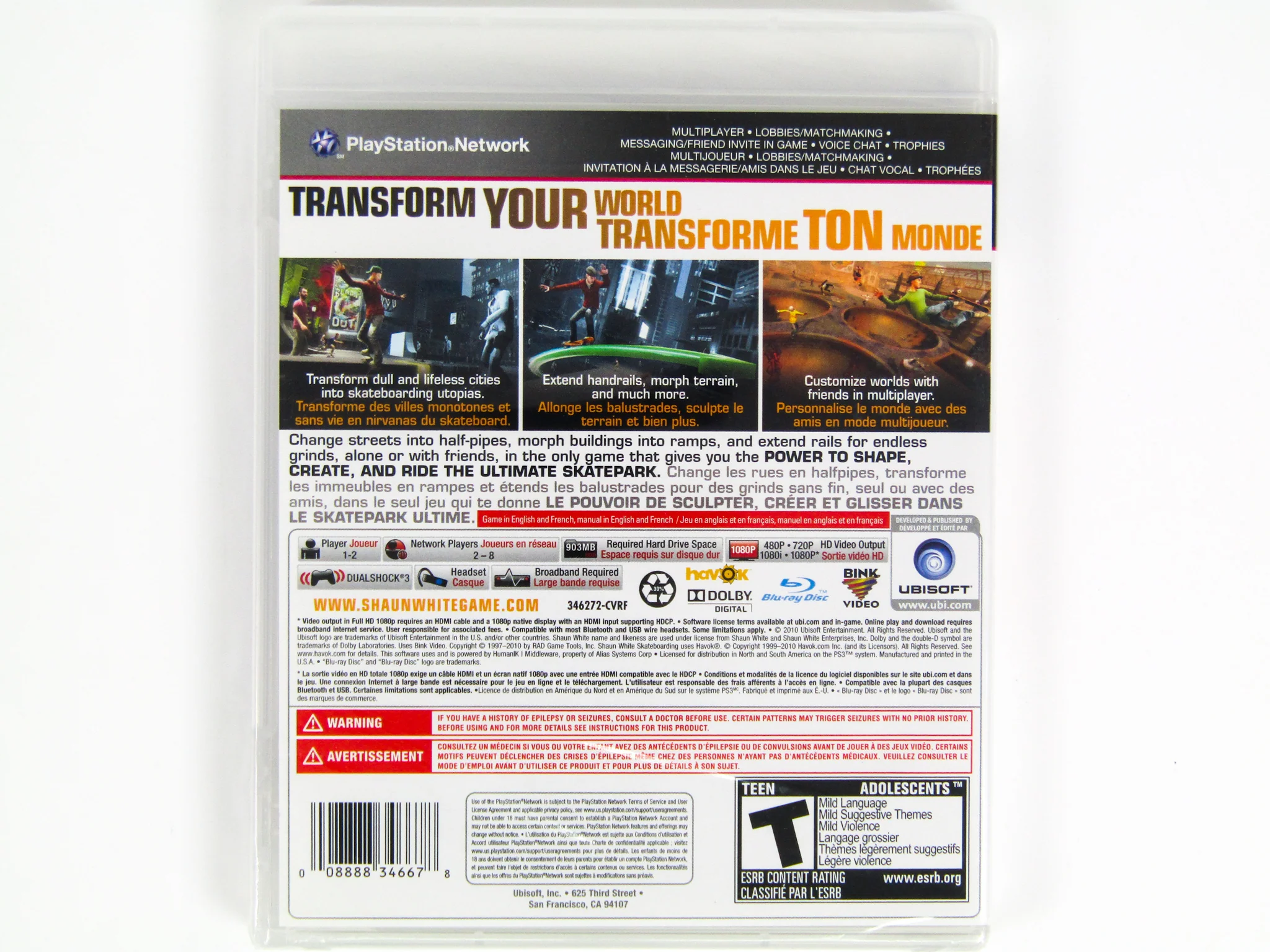 Shaun White Skateboarding (PlayStation 3 / PS3) - Image 2