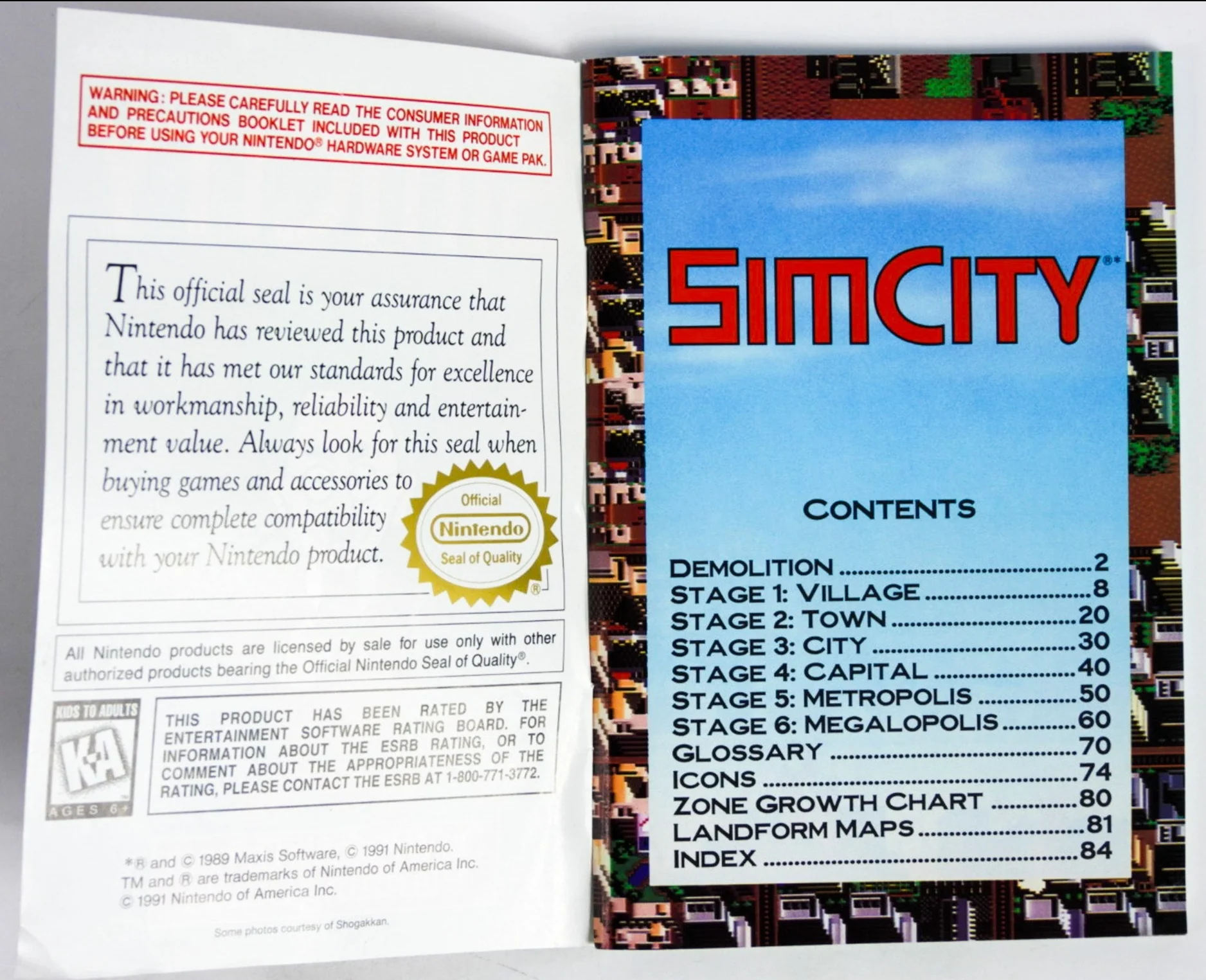 SimCity [Manual] (Super Nintendo / SNES) - Image 5