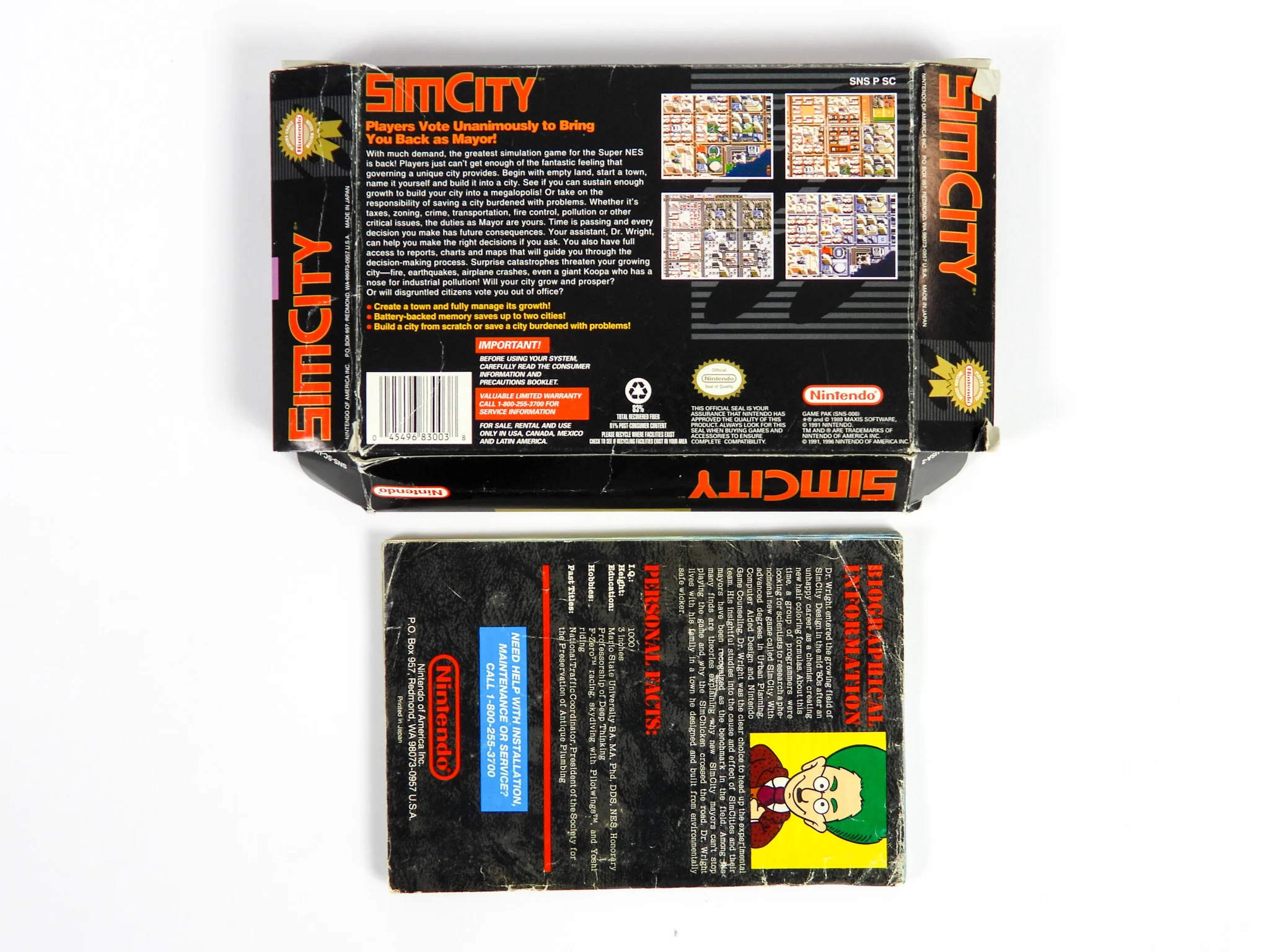 SimCity [Player's Choice] [Box] (Super Nintendo / SNES) - Image 2