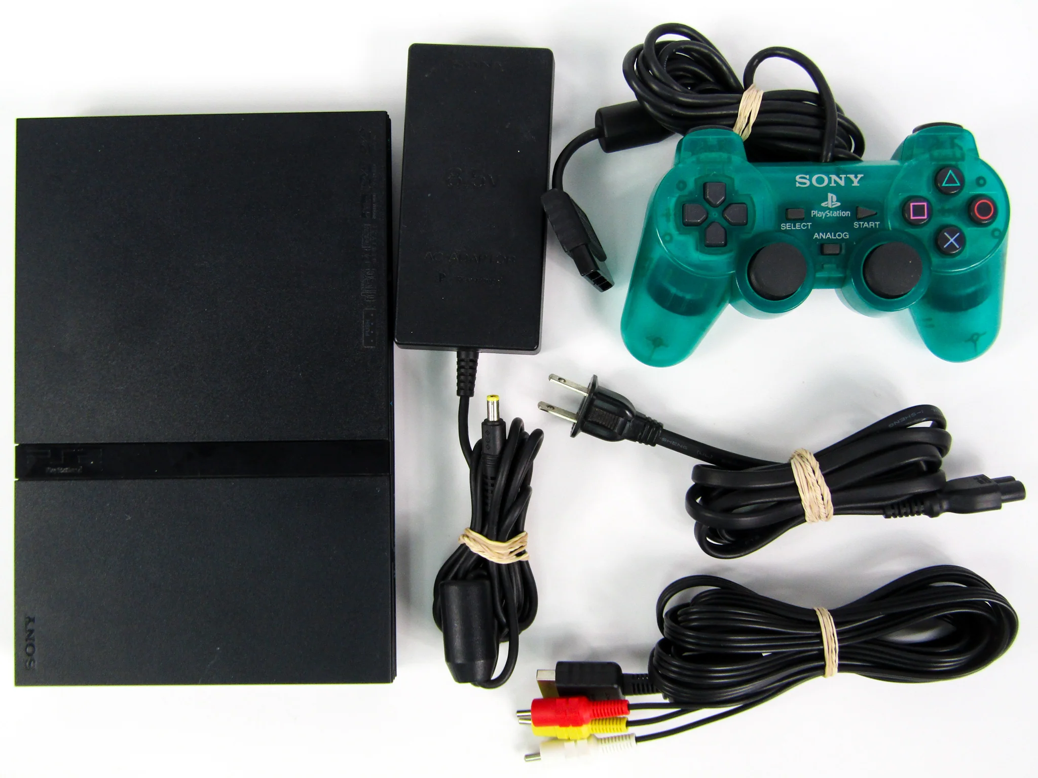 PlayStation 2 System Slim Black with 1 Unassorted Controller (PS2) - Image 2