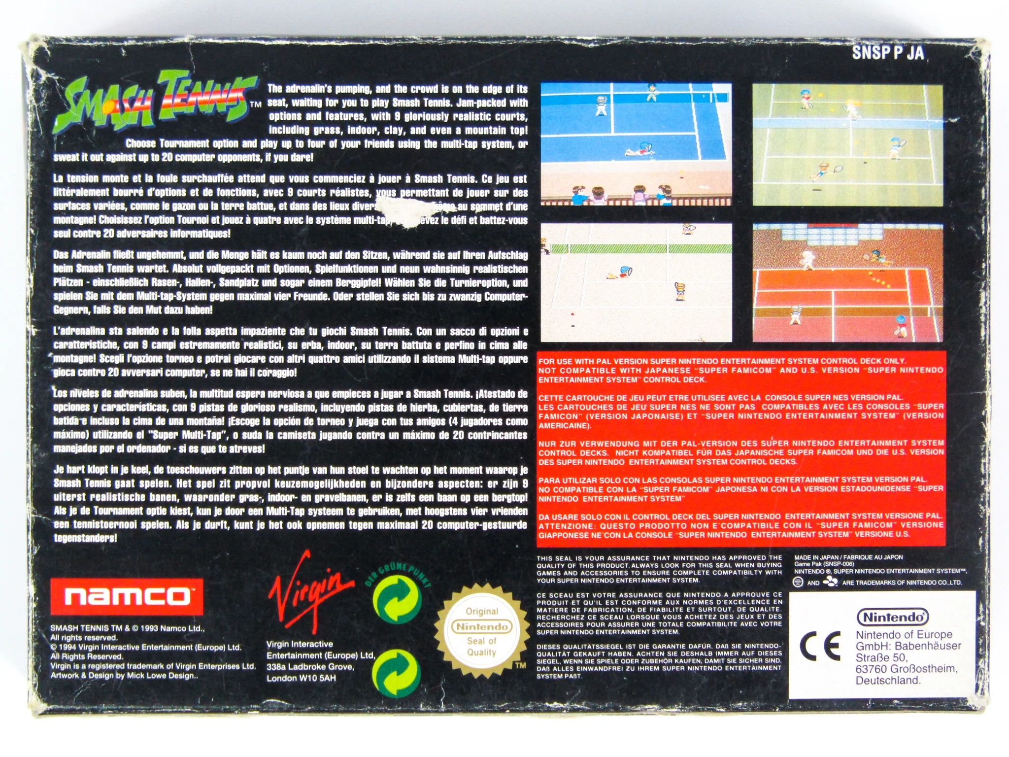 Smash Tennis [PAL] (Super Nintendo / SNES) - Image 5