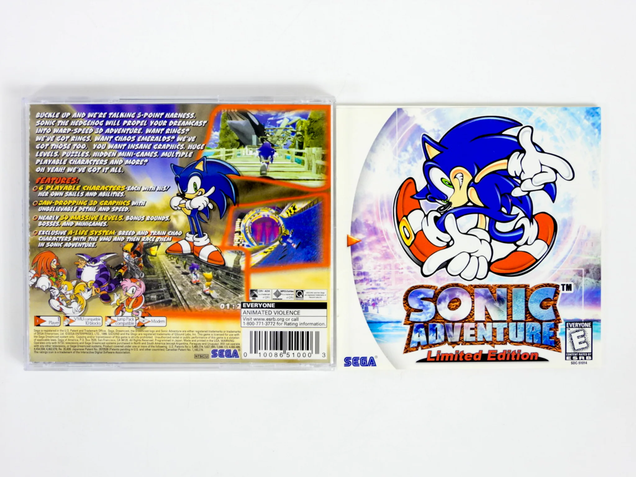 Sonic Adventure [Limited Edition] [Not For Resale] (Sega Dreamcast) - Image 2