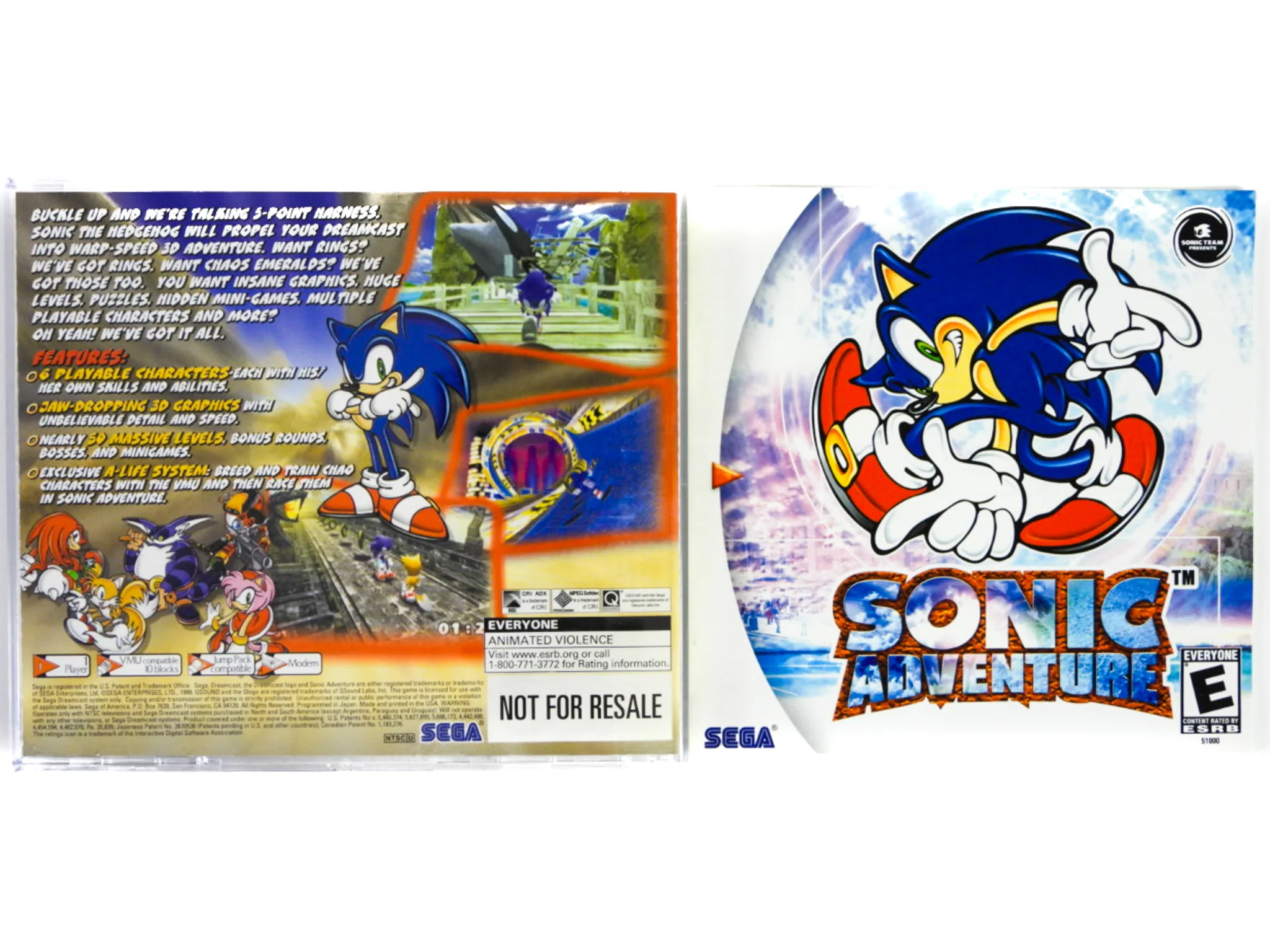 Sonic Adventure [Not For Resale] (Sega Dreamcast) - Image 2
