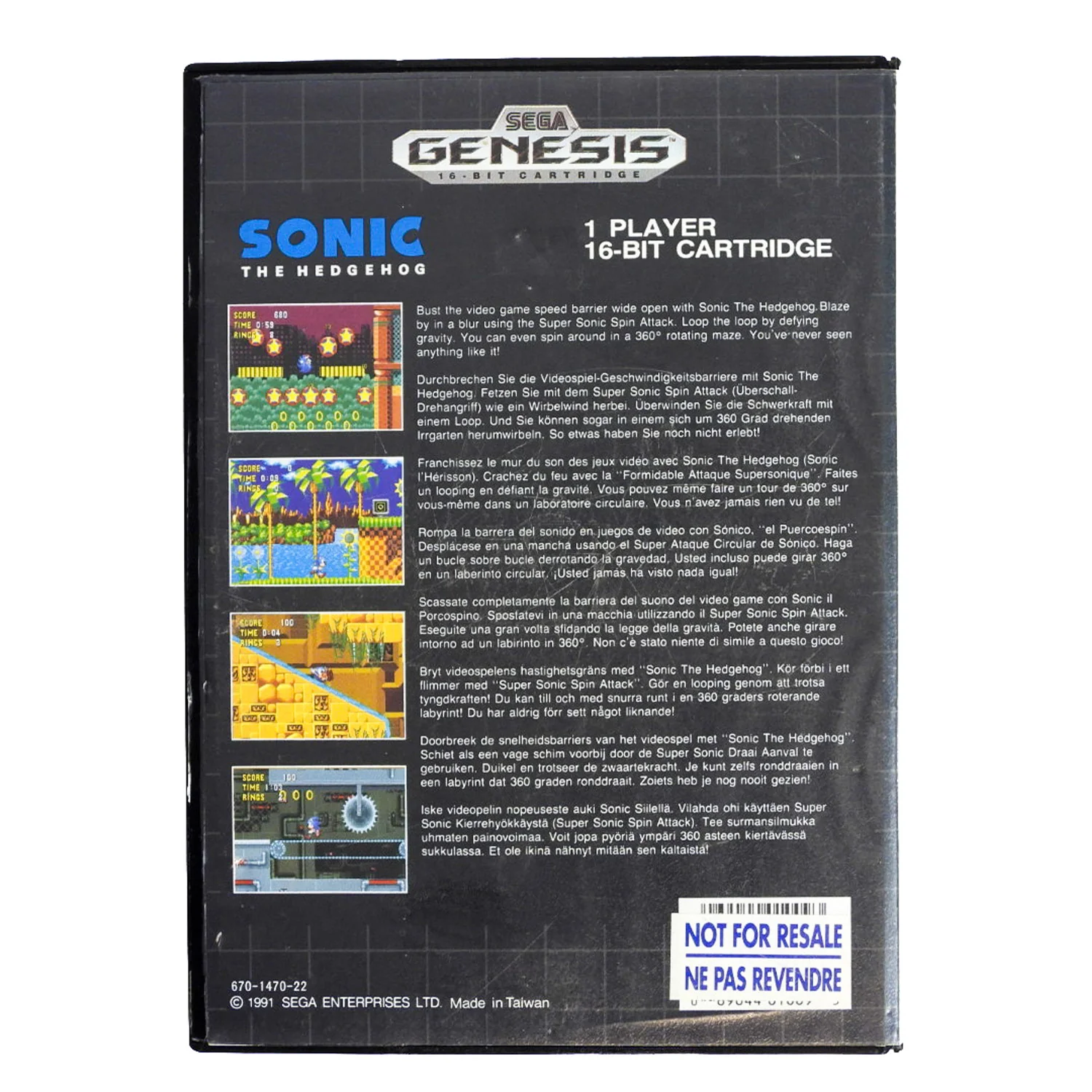 Sonic The Hedgehog [Not For Resale] [CAN Version] (Sega Genesis) - Image 6