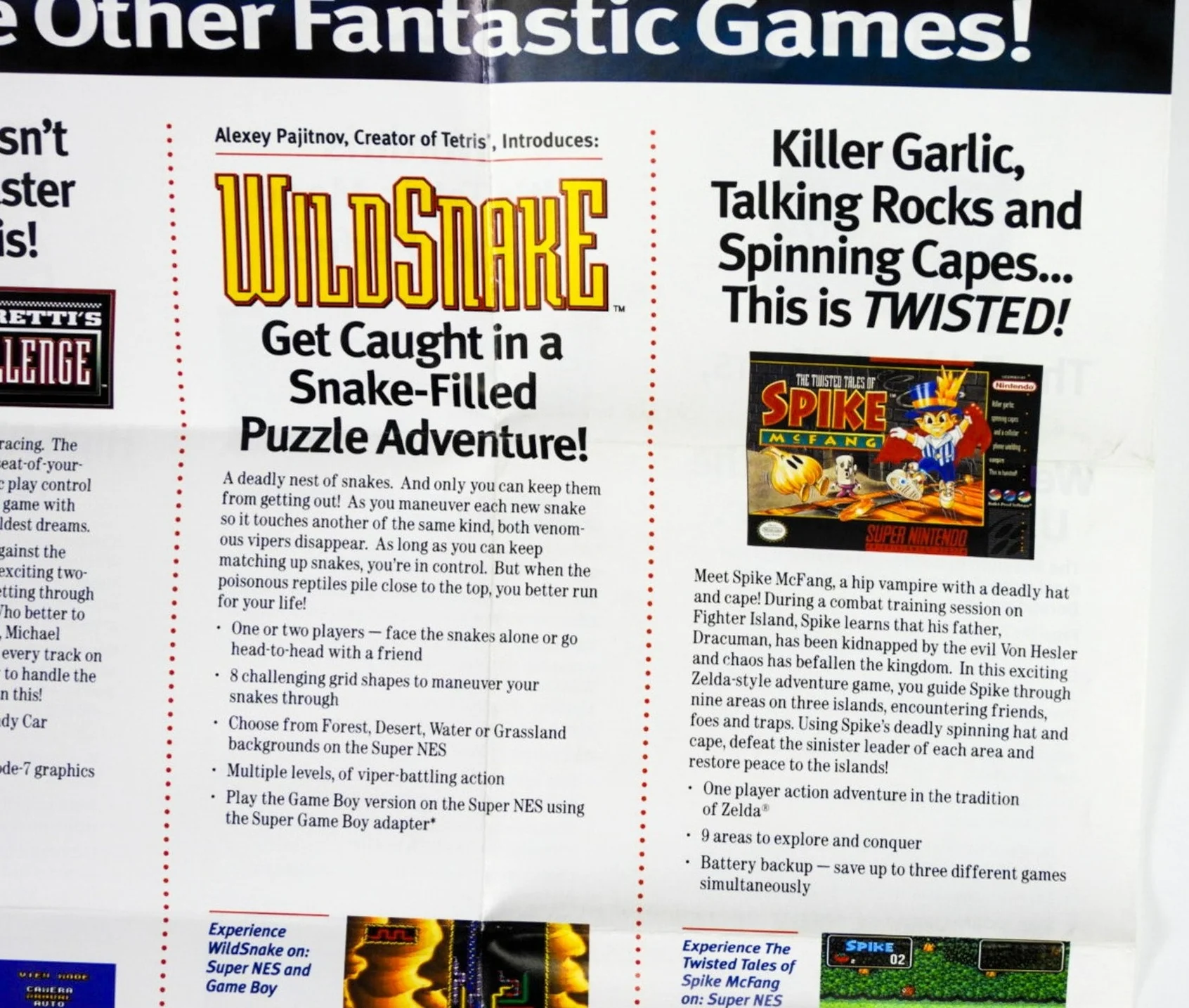 Spectrum HoloByte Check Out These Other Fantastic Games [Poster] (Super Nintendo / SNES) - Image 3