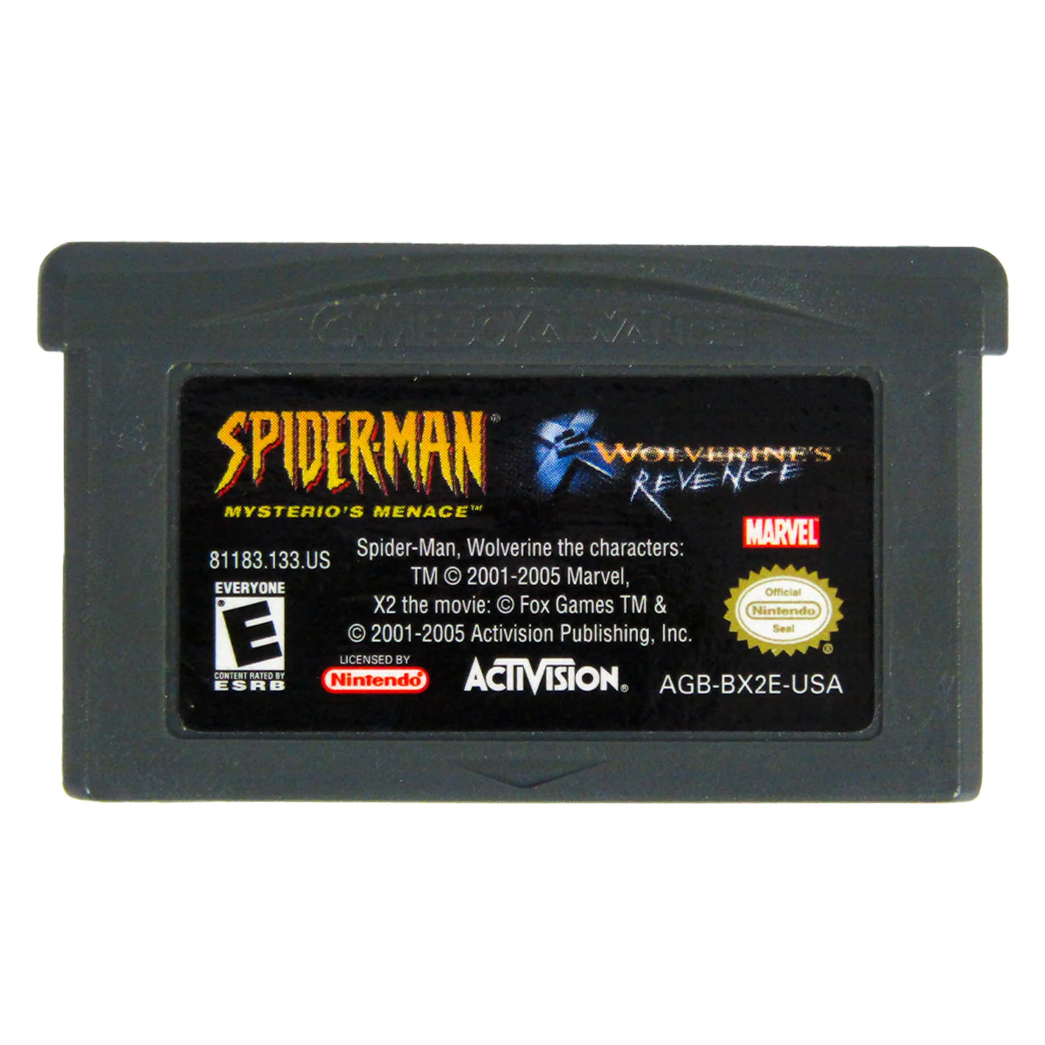 Spiderman Mysterio's Menace / X-2 Wolverines Revenge (Nintendo Game Boy Advance / GBA)