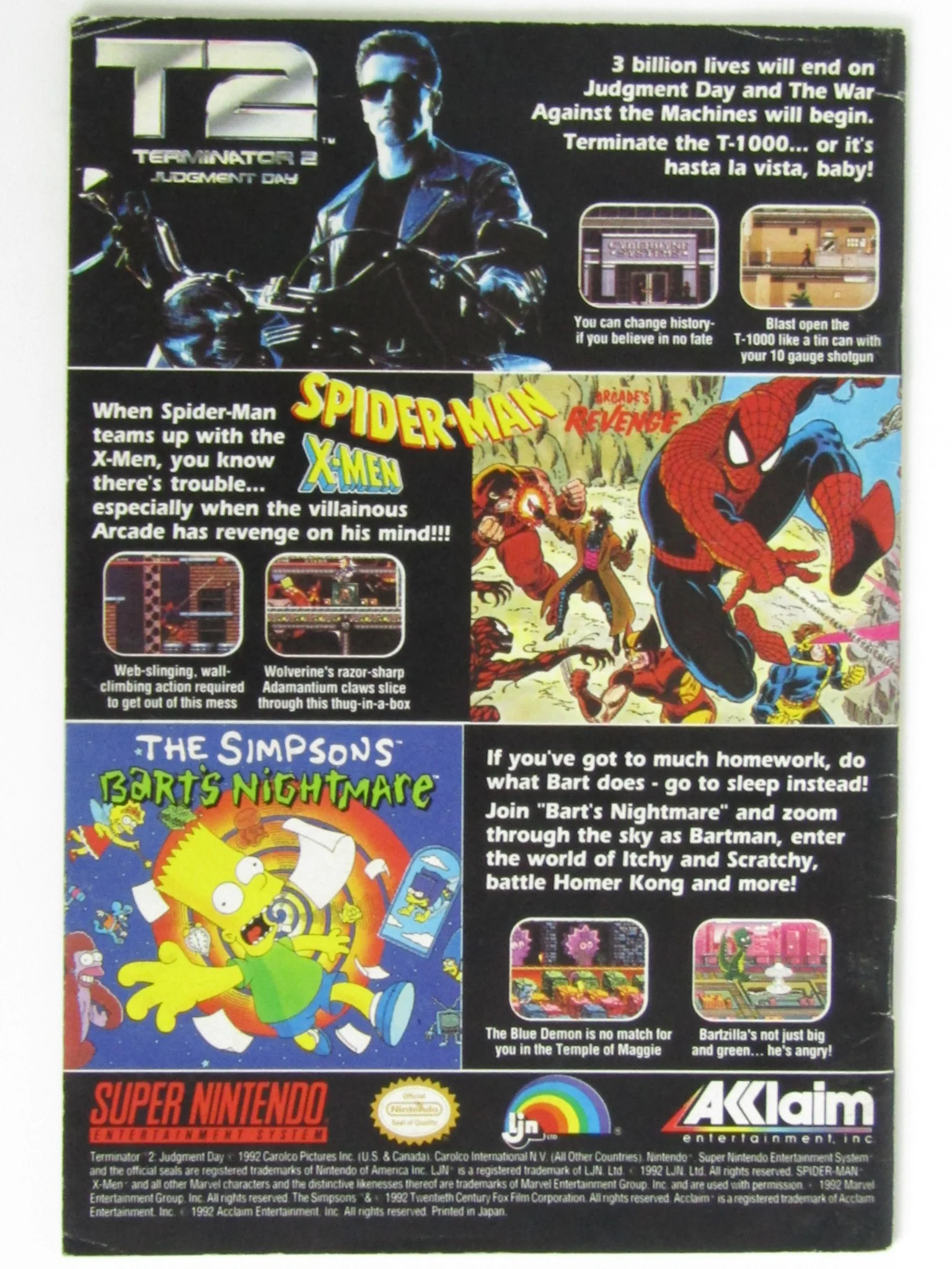 Spiderman X-Men Arcade's Revenge [Manual] (Super Nintendo / SNES) - Image 2