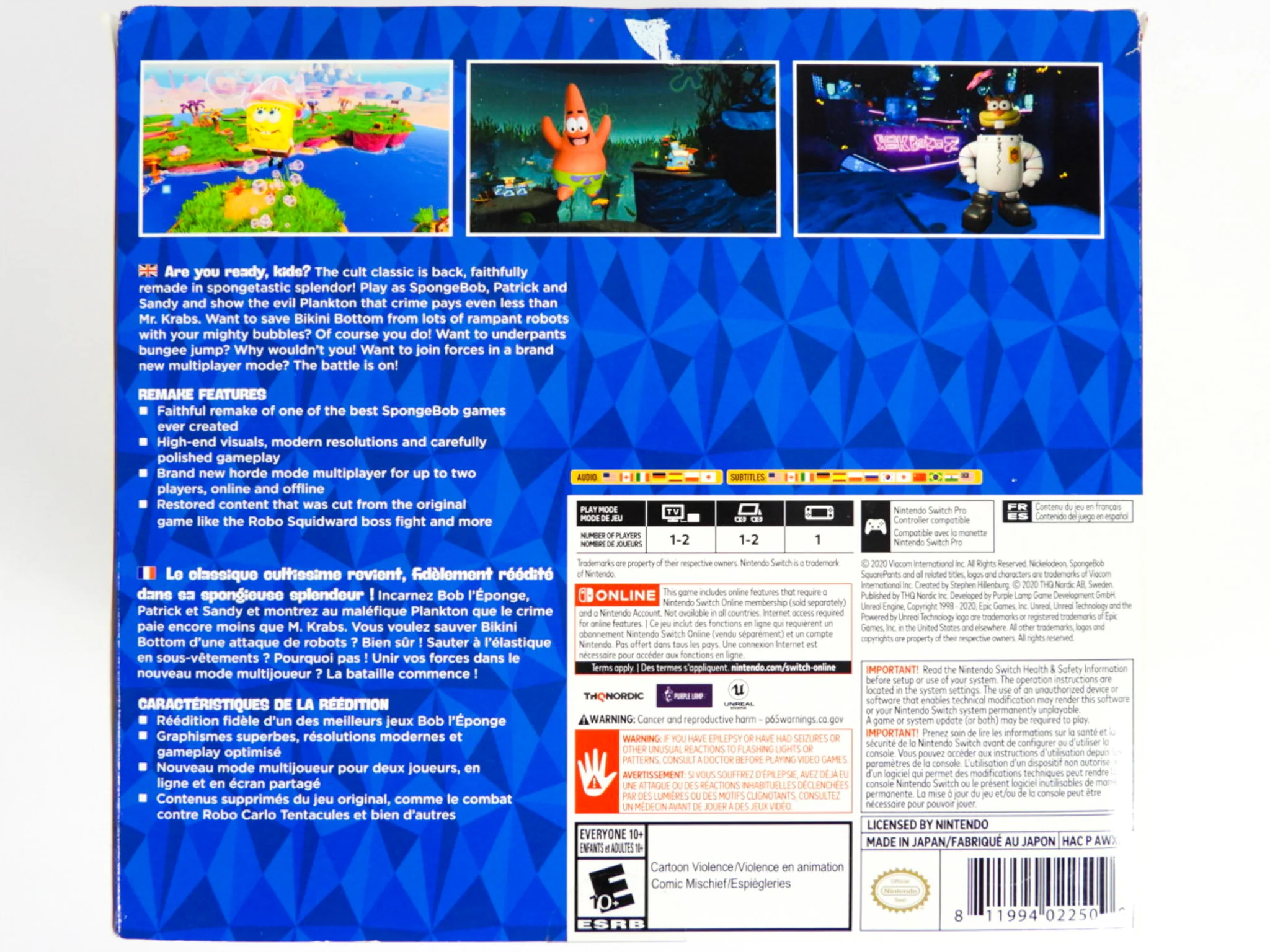 SpongeBob SquarePants Battle For Bikini Bottom Rehydrated [Shiny Edition] (Nintendo Switch) - Image 2