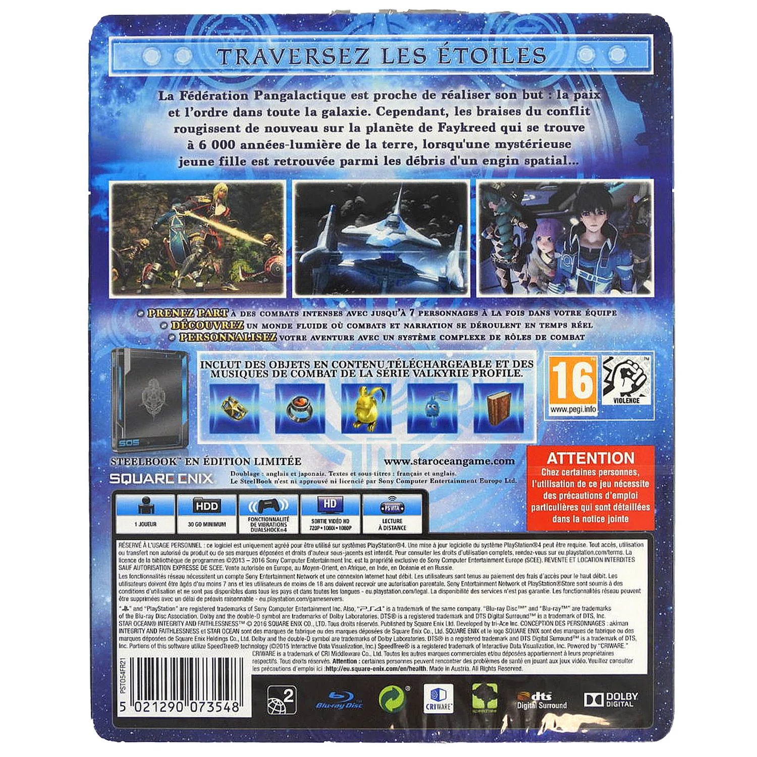 Star Ocean Integrity and Faithlessness [Limited Edition] [PAL] (PlayStation 4 / PS4) - Image 2