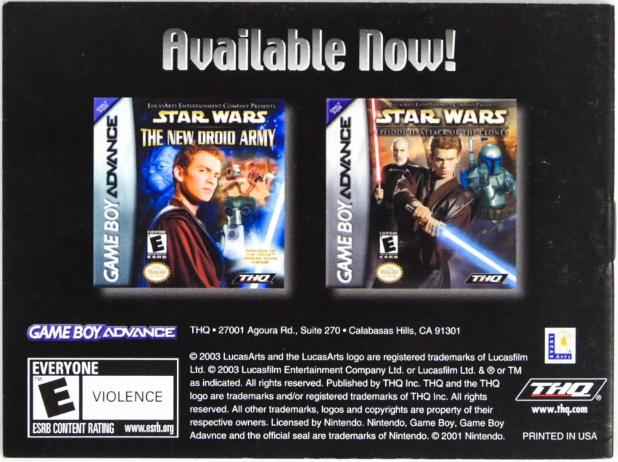 Star Wars Flight of Falcon [Manual] (Nintendo Game Boy Advance / GBA) - Image 2