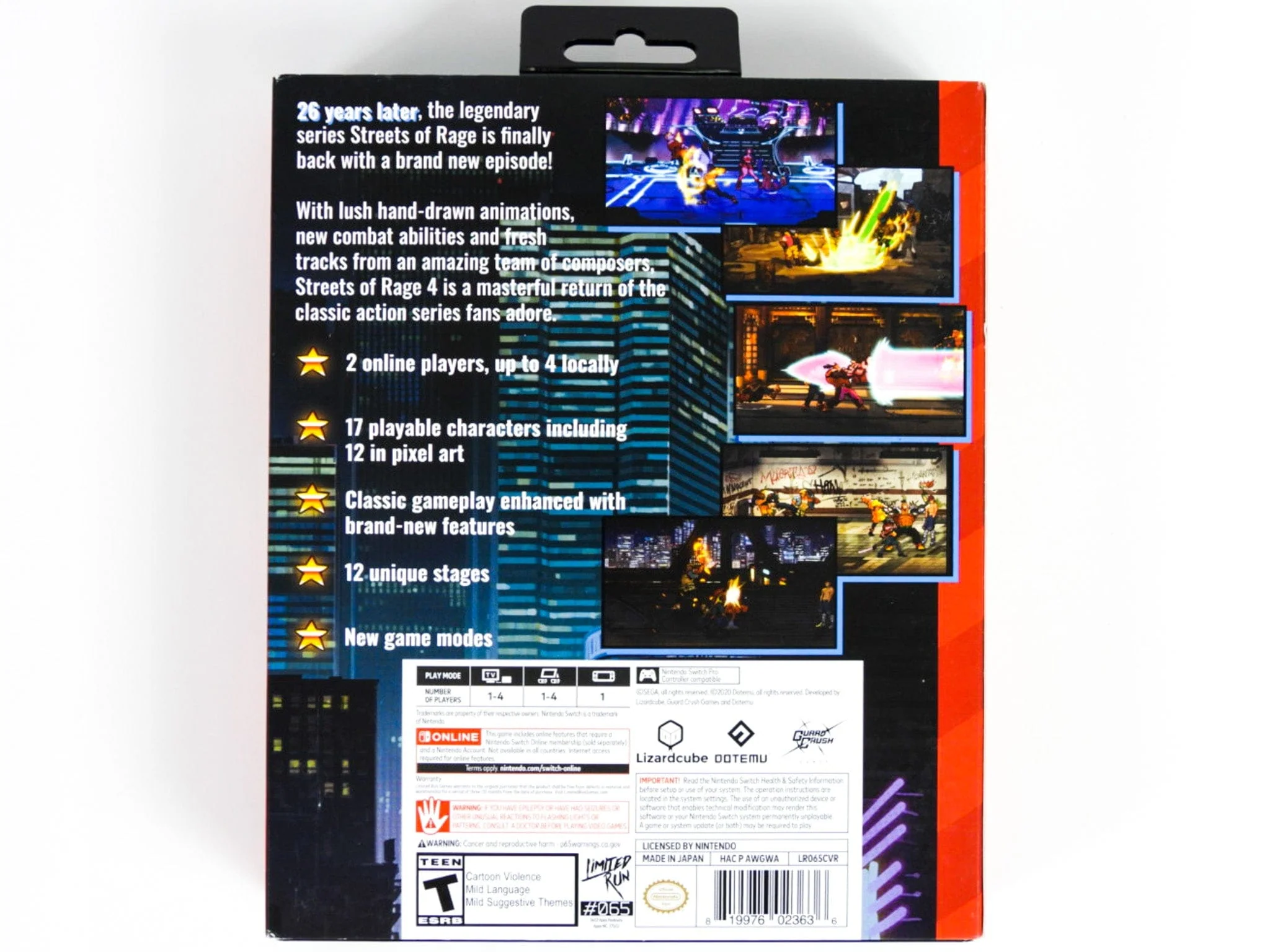 Streets Of Rage 4 [Classic Edition] [Limited Run Games] (Nintendo Switch) - Image 2