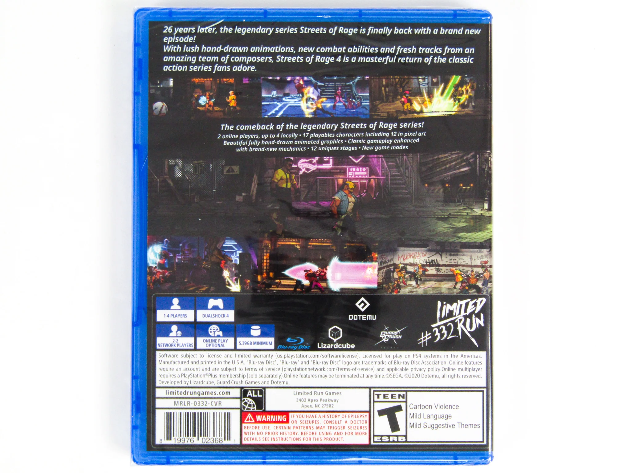 Streets Of Rage 4 [Classic Edition] [Limited Run Games] (PlayStation 4 / PS4) - Image 4