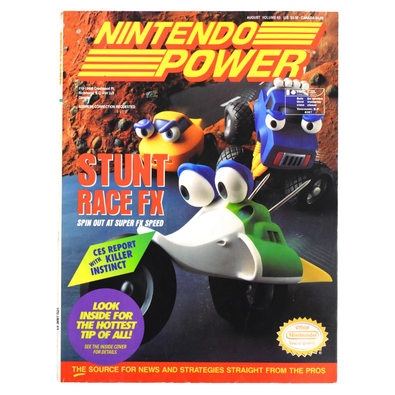 Stunt Race FX [Volume 63] [Nintendo Power] (Magazines)