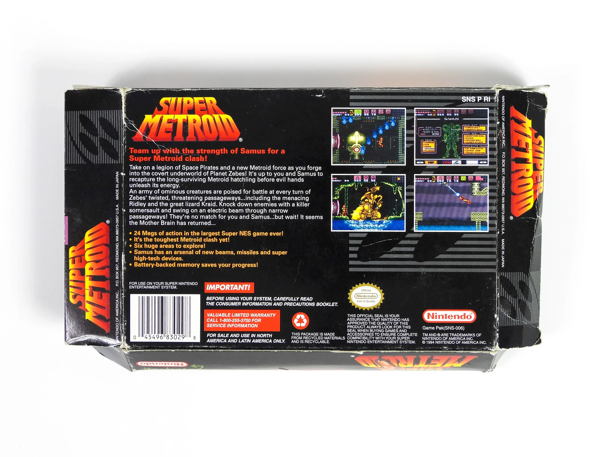 Super Metroid [Box] (Super Nintendo / SNES) - Image 2