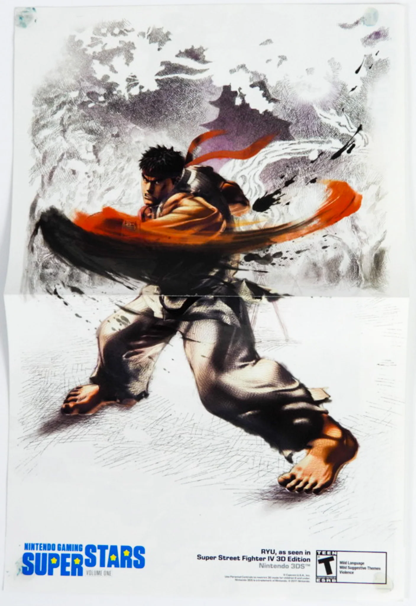 Super Street Fighter IV 3D Edition And Sonic Generations [Nintendo Power] [Poster] (Nintendo 3DS)