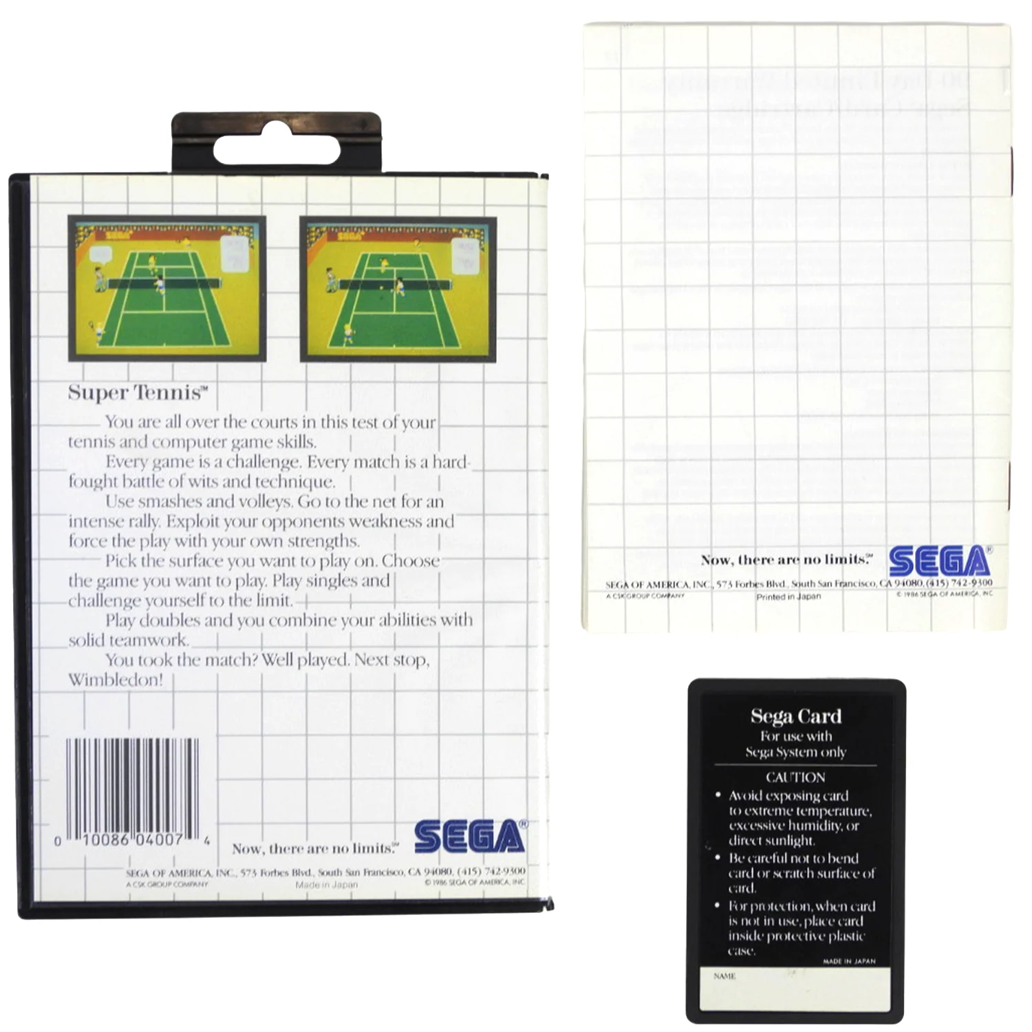 Super Tennis [Sega Card] (Sega Master System) - Image 2
