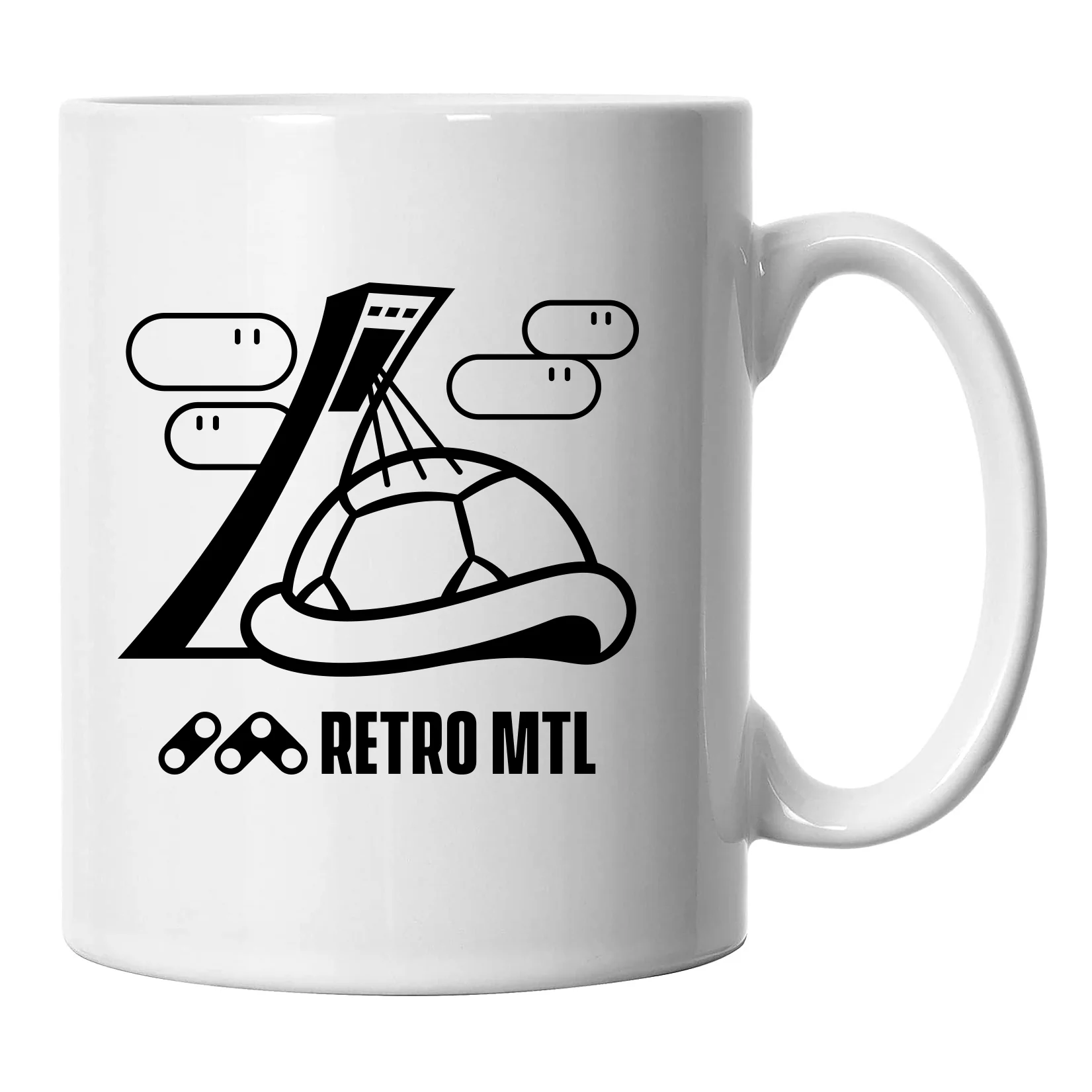 Tasse blanche en céramique [Stade Carapace] 11 oz