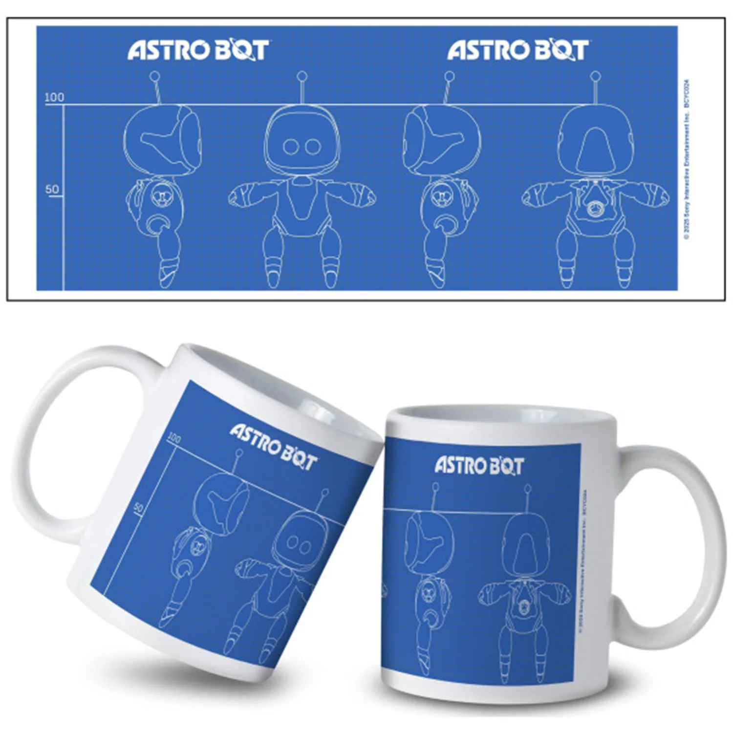 Tasse en céramique Astro Bot plan de construction 11 oz