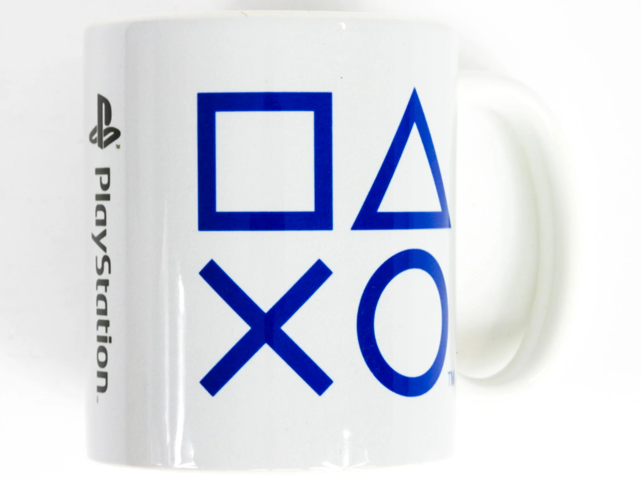 Tasse en céramique icônes boutons d'action bleu PlayStation