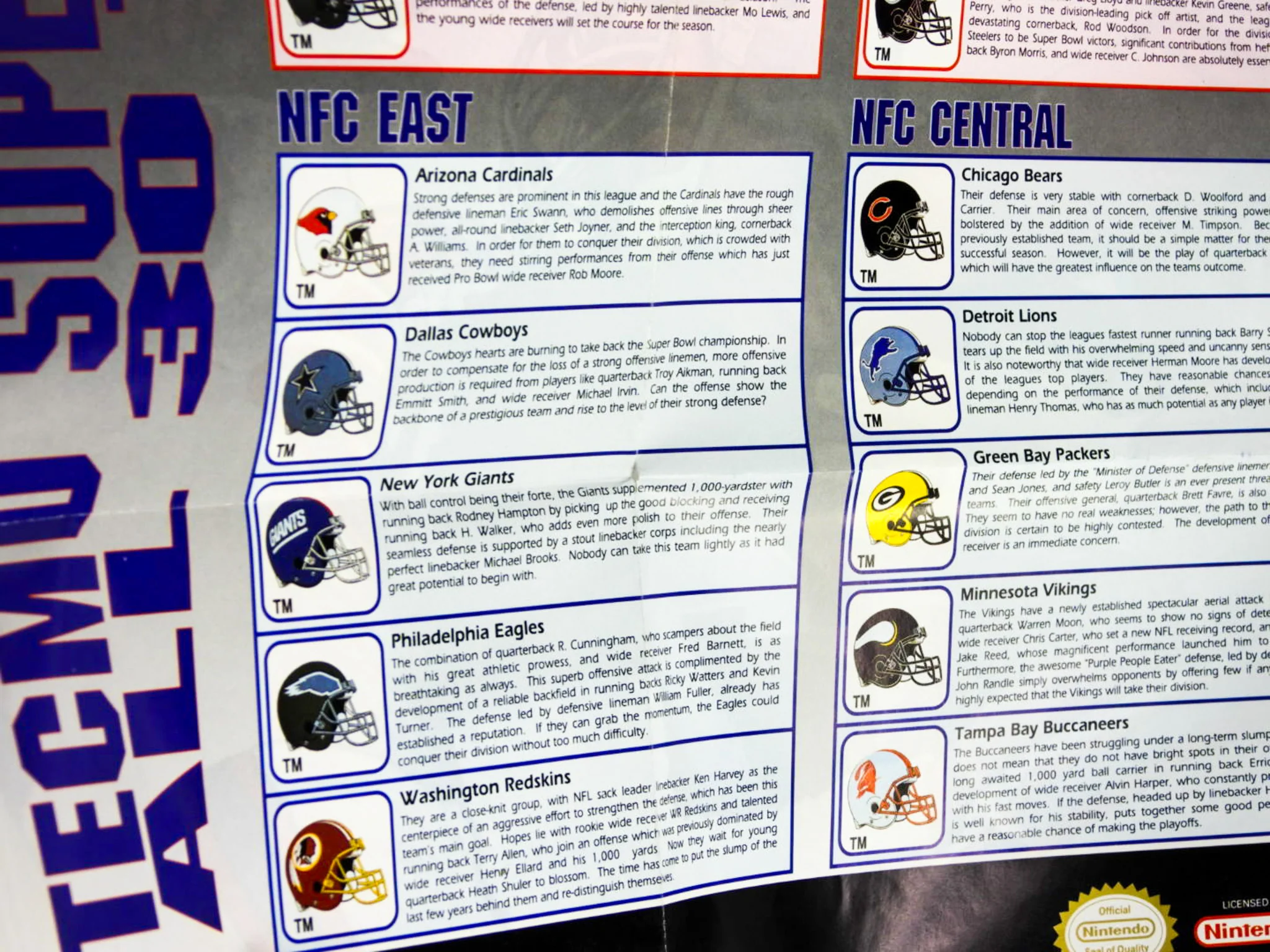 Tecmo Super Bowl III 3 [Poster] (Super Nintendo / SNES) - Image 3