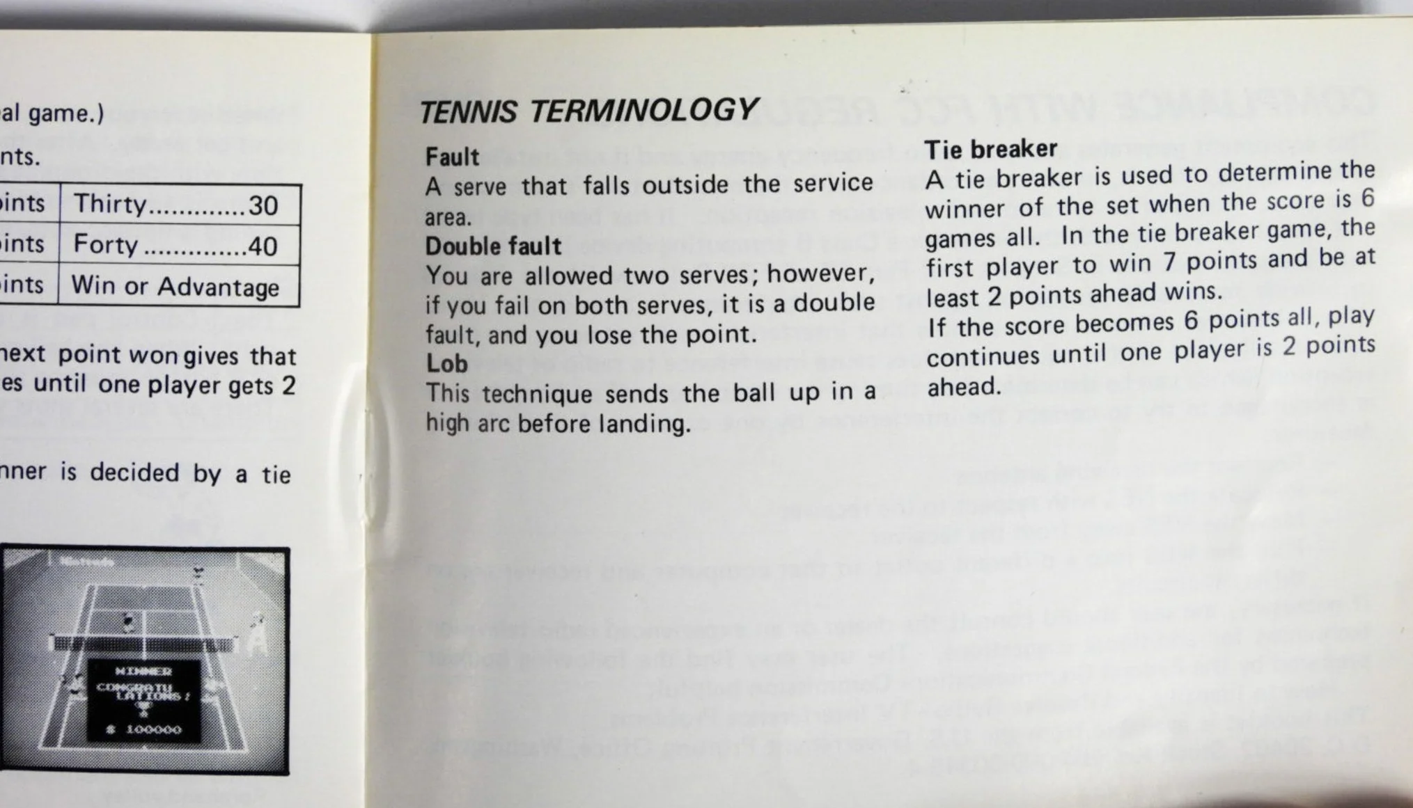 Tennis [Manual] (Nintendo / NES) - Image 5