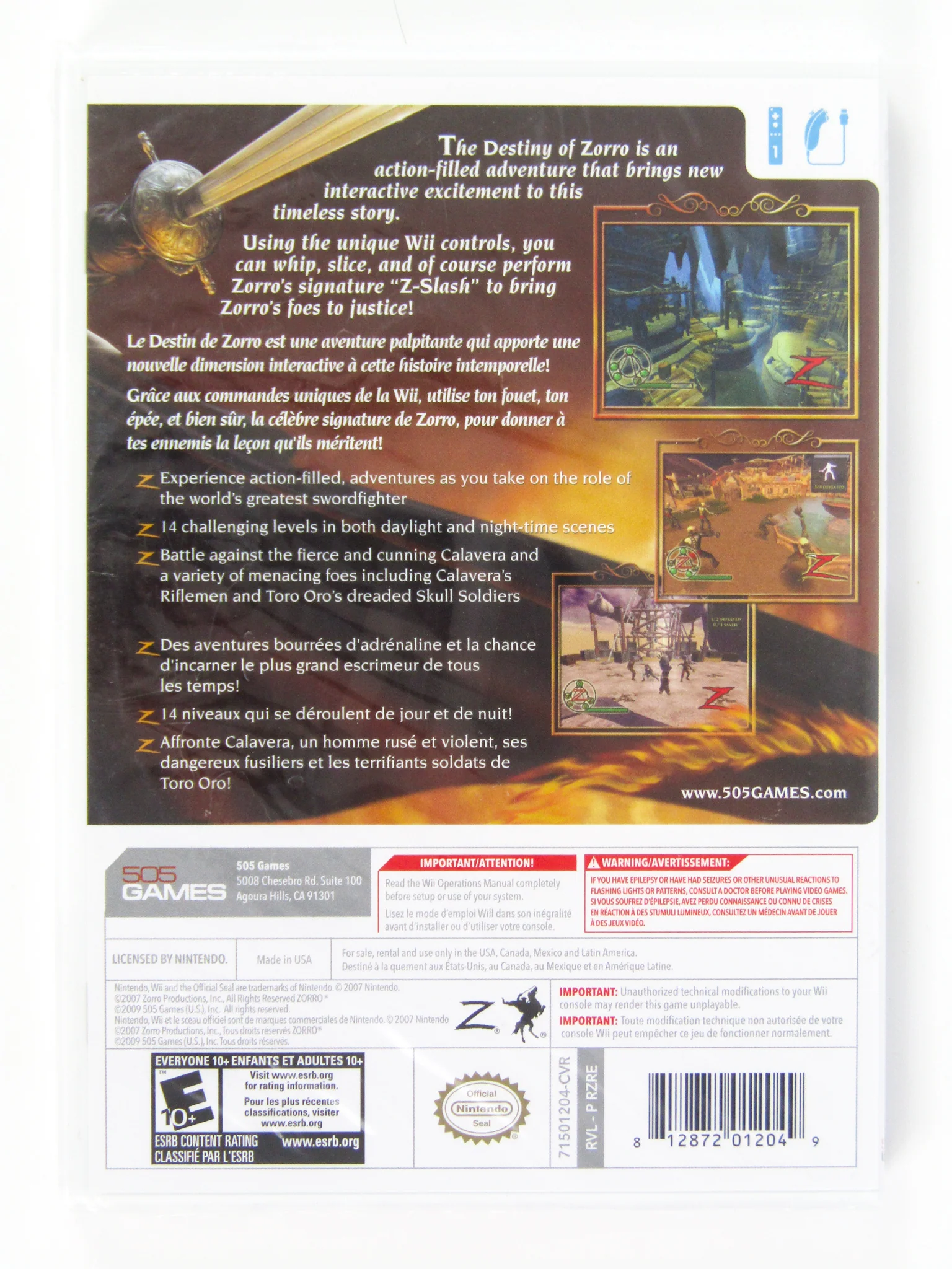 The Destiny Of Zorro (Nintendo Wii) - Image 2