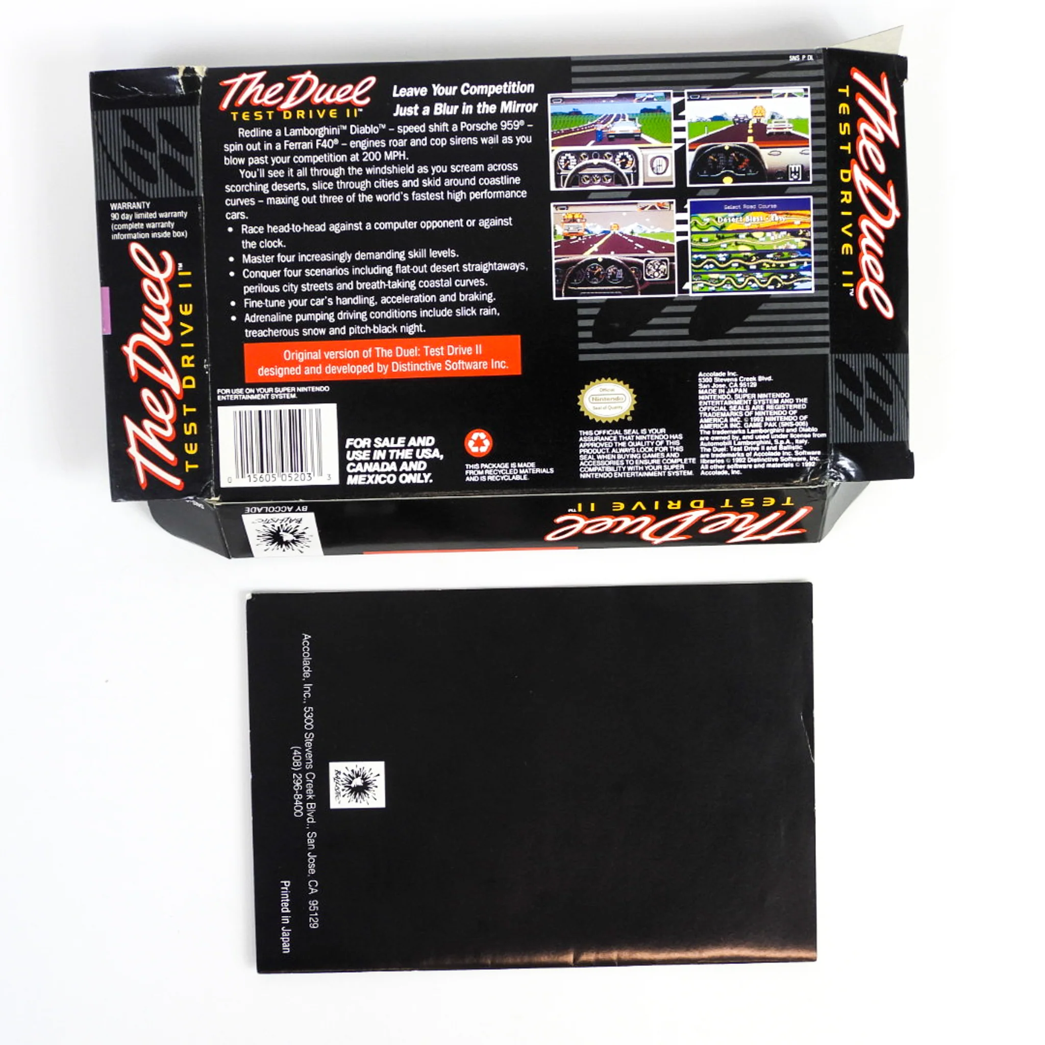 The Duel Test Drive II [Box] (Super Nintendo / SNES) - Image 2