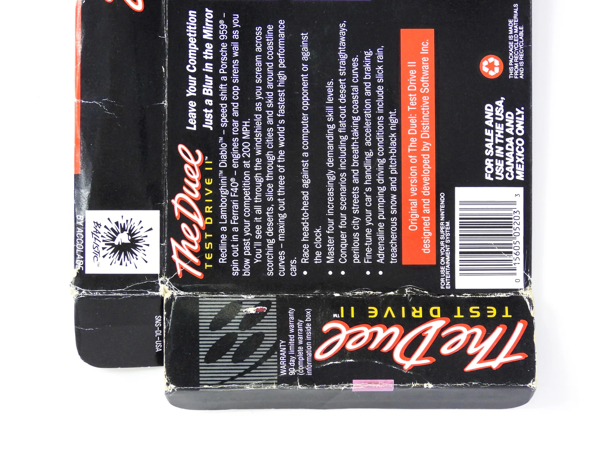 The Duel Test Drive II [Box] (Super Nintendo / SNES) - Image 8