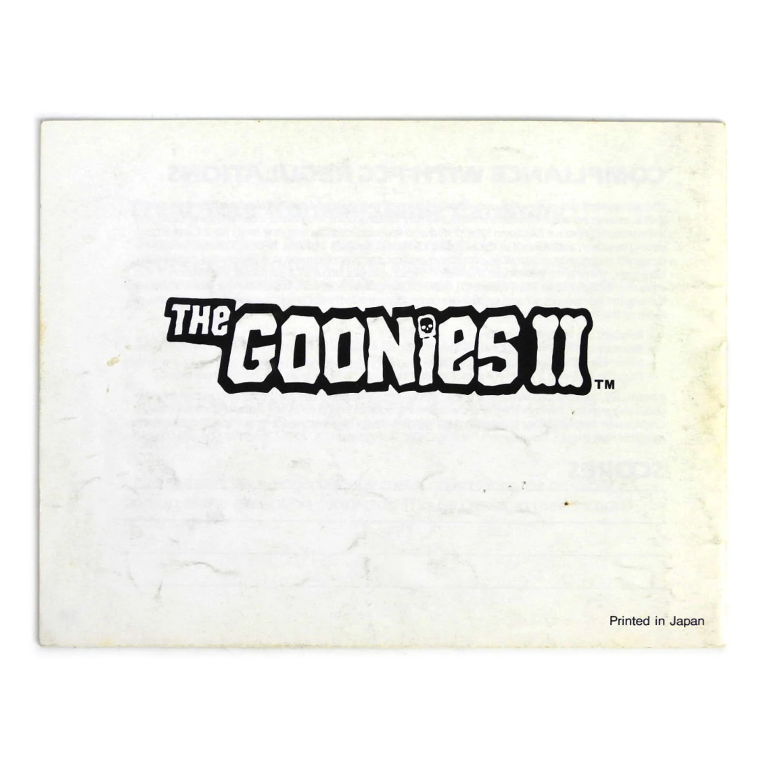 The Goonies II 2 [Manual] (Nintendo / NES) - Image 2
