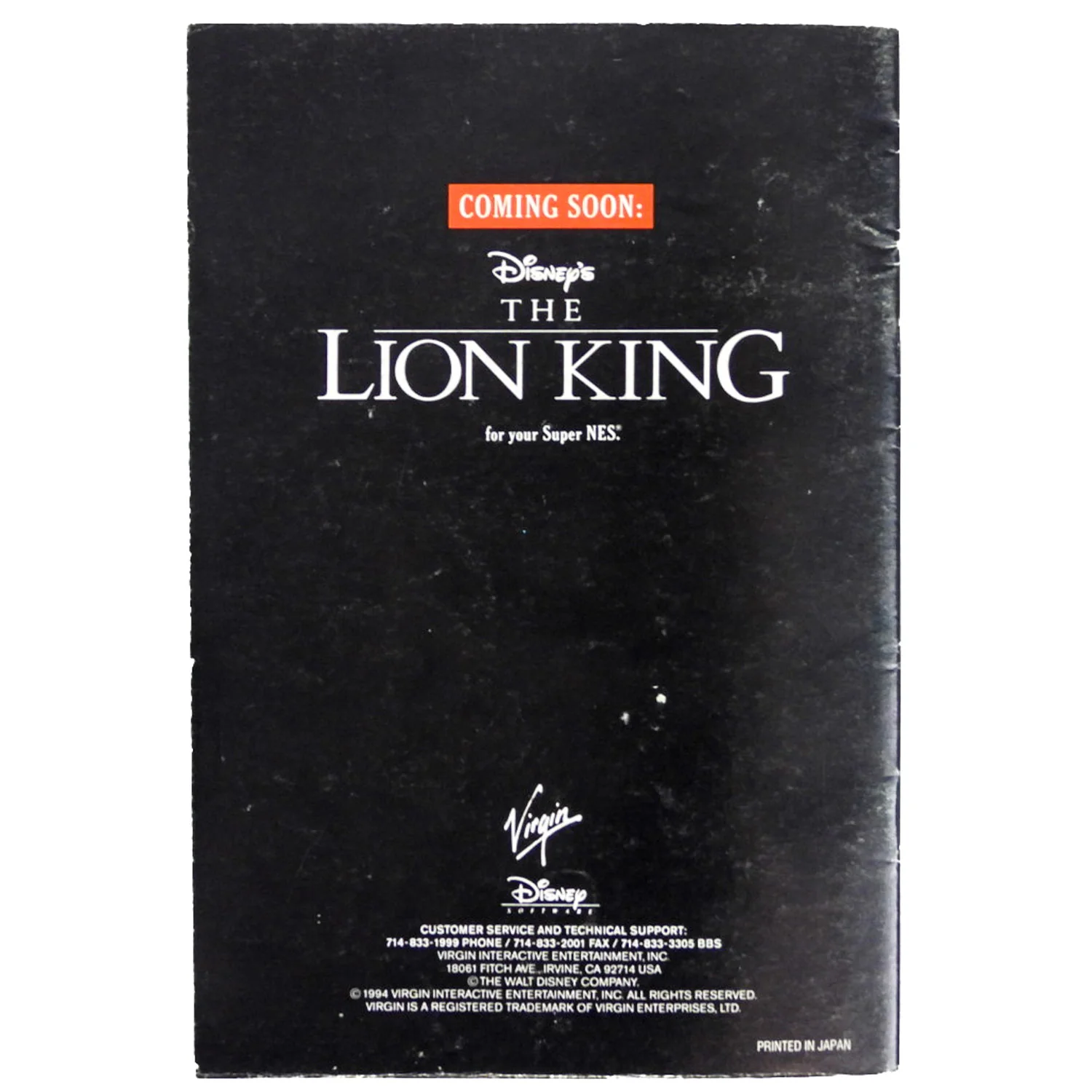 The Jungle Book [Manual] (Super Nintendo / SNES) - Image 2