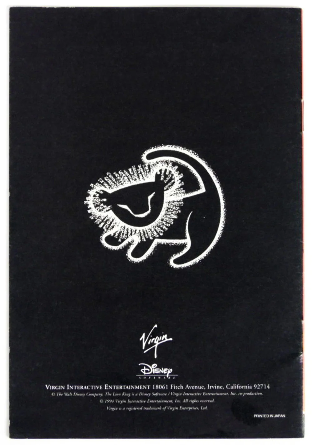 The Lion King [Manual] (Super Nintendo / SNES) - Image 2