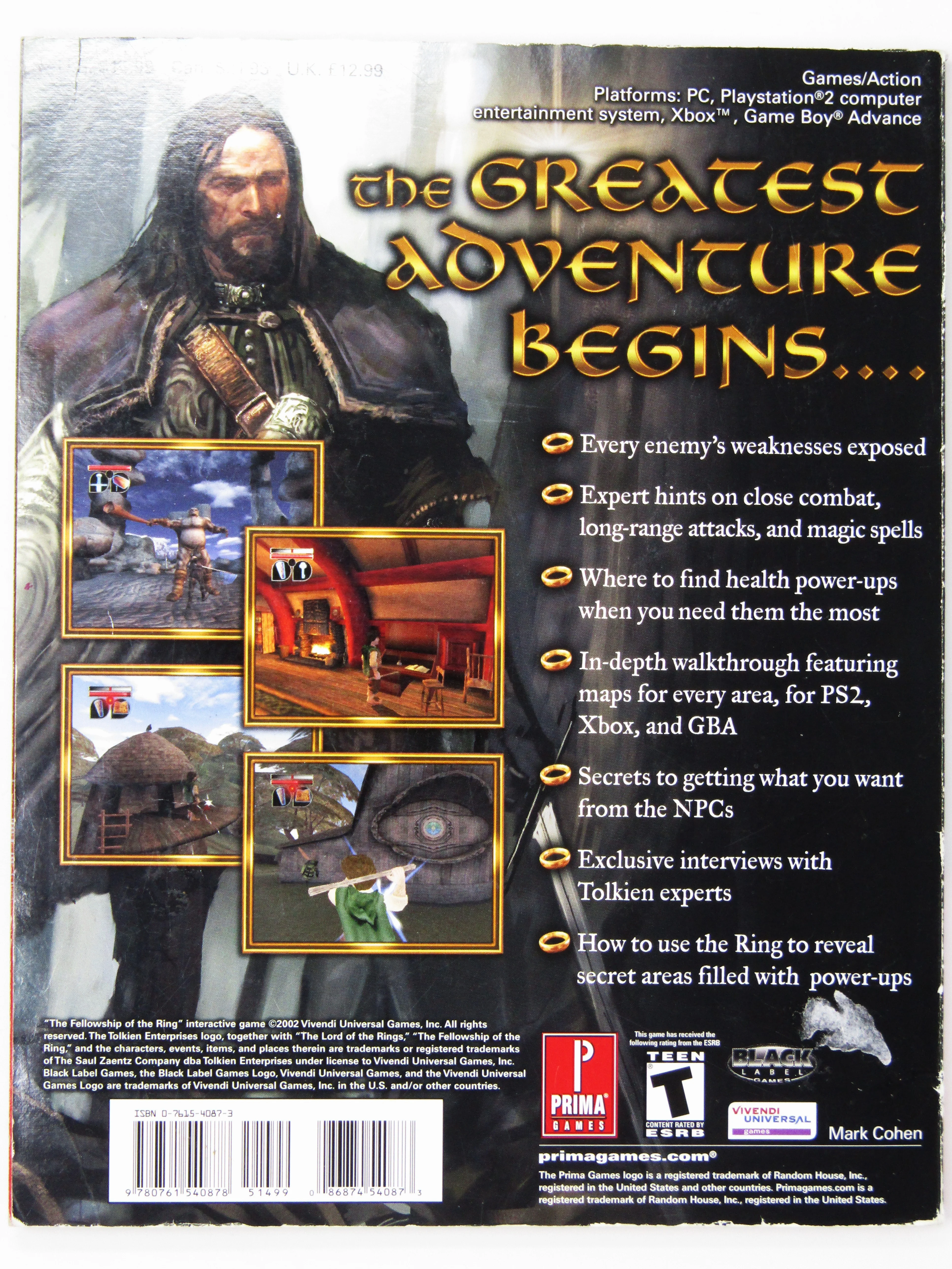 The Lord Of The Rings: The Fellowship Of The Ring Official Strategy Guide [Prima Games] (Game Guide) - Image 2