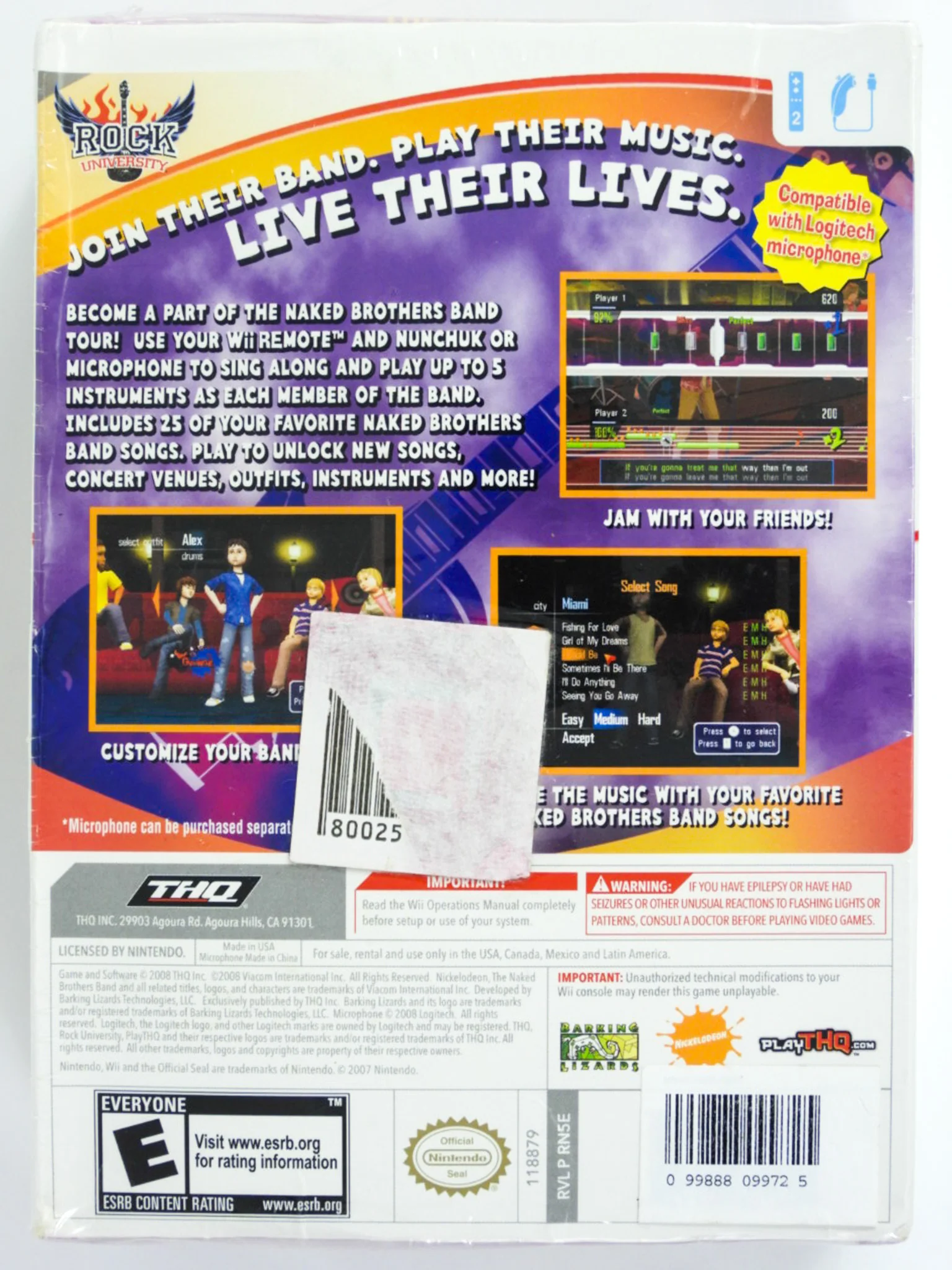The Naked Brothers Band [Microphone Bundle] (Nintendo Wii) - Image 2