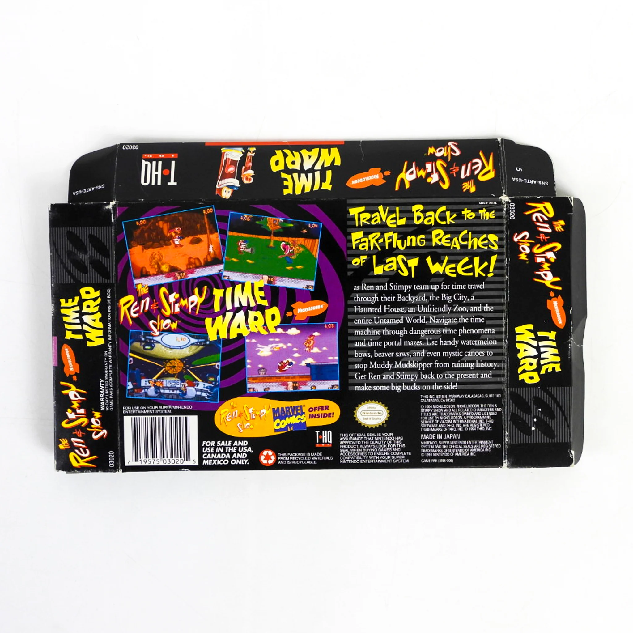The Ren and Stimpy Show Time Warp [Box] (Super Nintendo / SNES) - Image 2