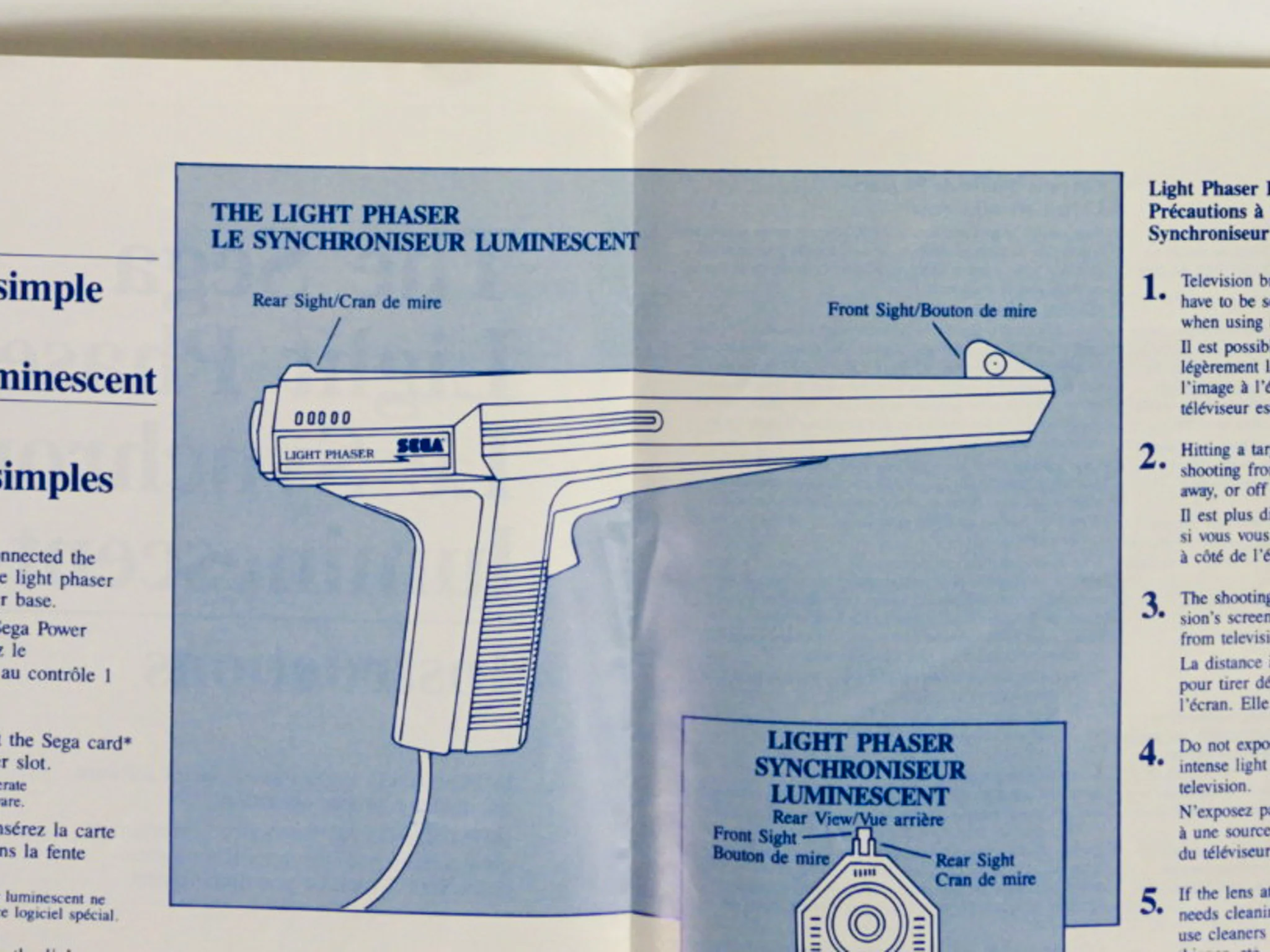 The Sega Light Phaser Instructions [French Version] [Manual] (Sega Master System) - Image 5