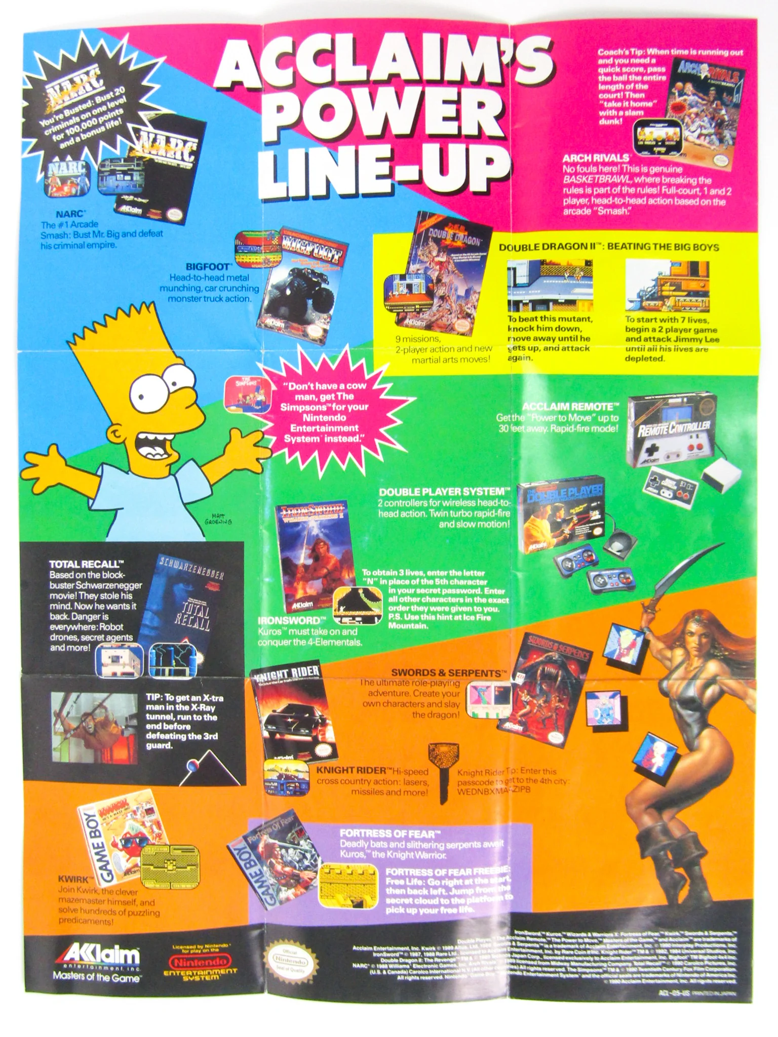 The Simpsons Bart Vs The Space Mutants [Poster] (Nintendo / NES) - Image 2
