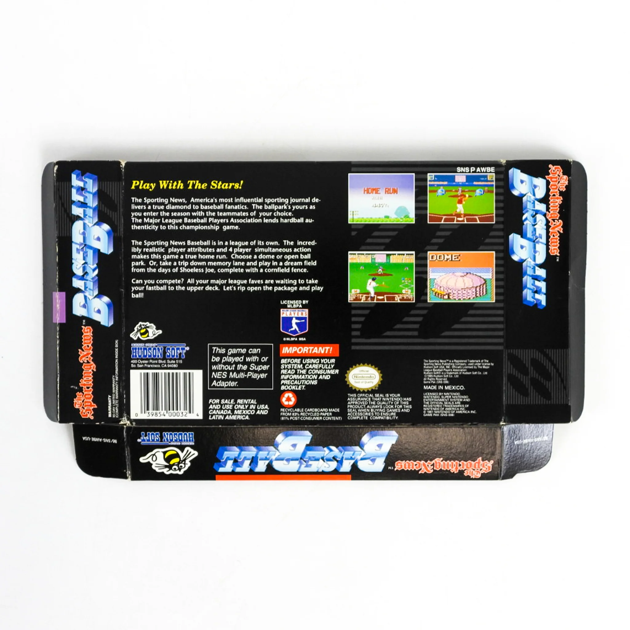 The Sporting News Baseball [Box] (Super Nintendo / SNES) - Image 3