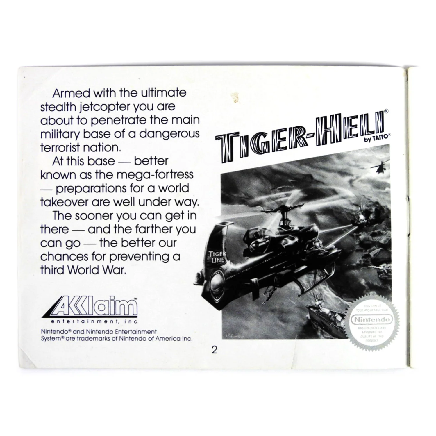 Tiger-Heli [Manual] (Nintendo / NES) - Image 5