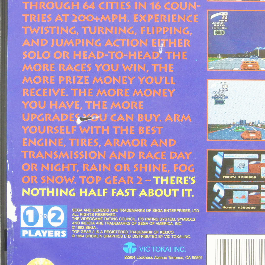 Top Gear 2 (Sega Genesis) - Image 4