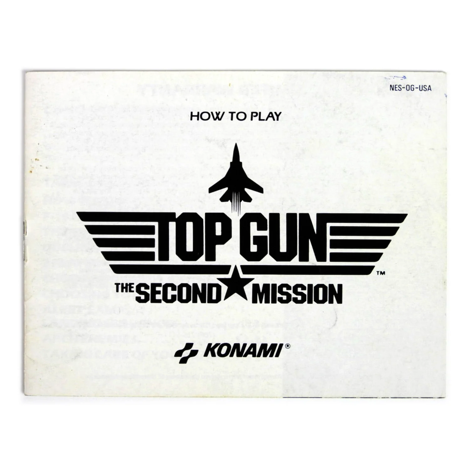 Top Gun The Second Mission [Manual] (Nintendo / NES)