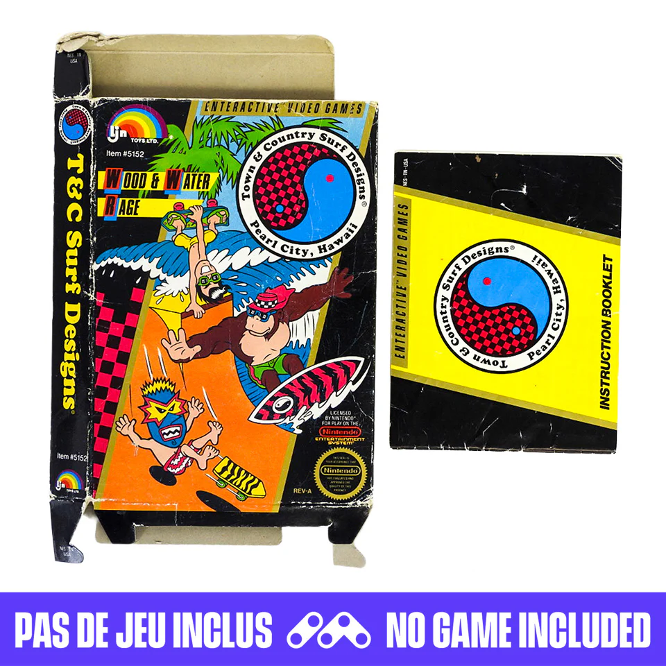 Town & Country Surf Designs: Wood and Water Rage [Box] (Nintendo / NES)