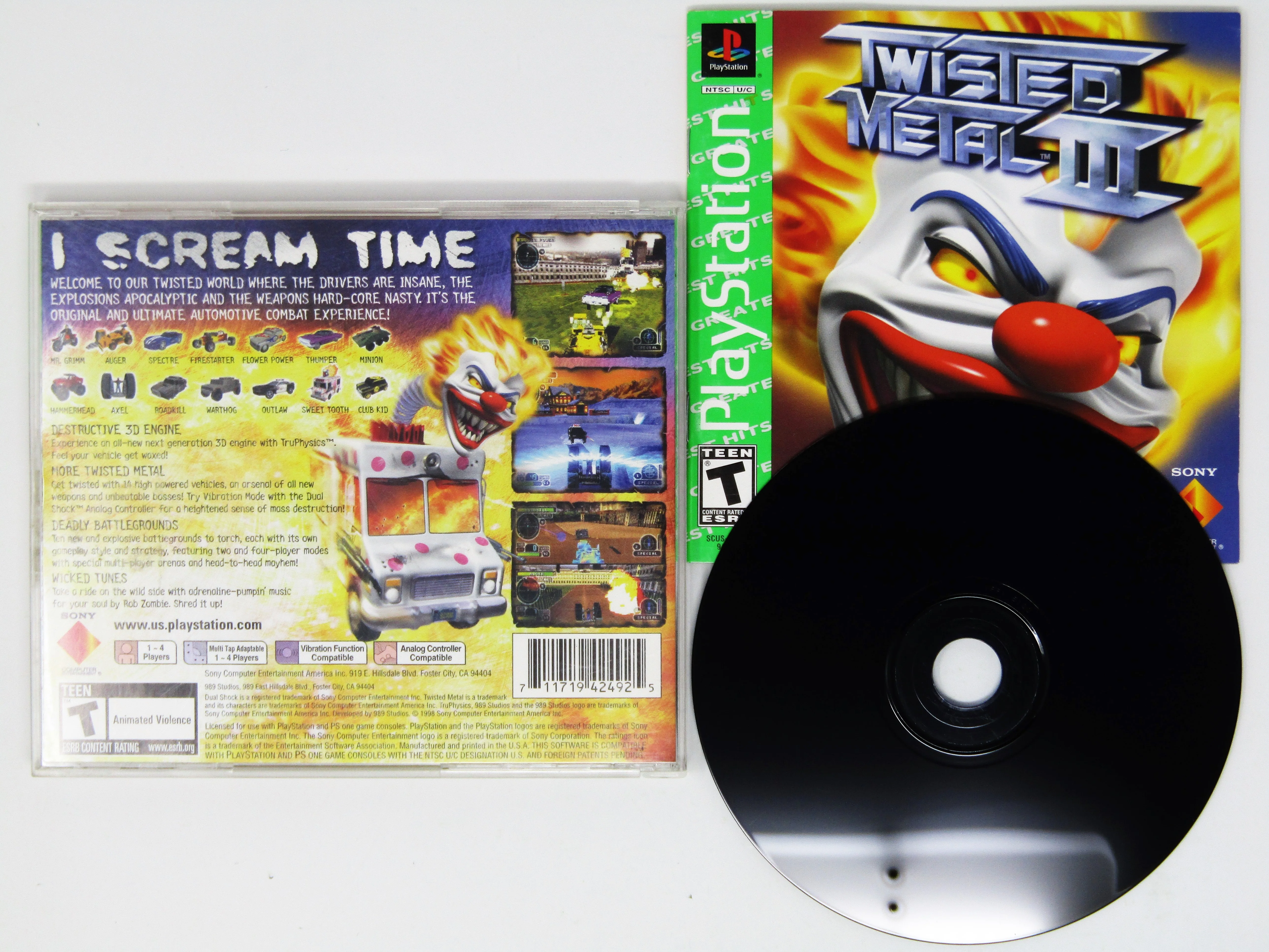 Twisted Metal 3 [Greatest Hits] (PlayStation / PS1)
