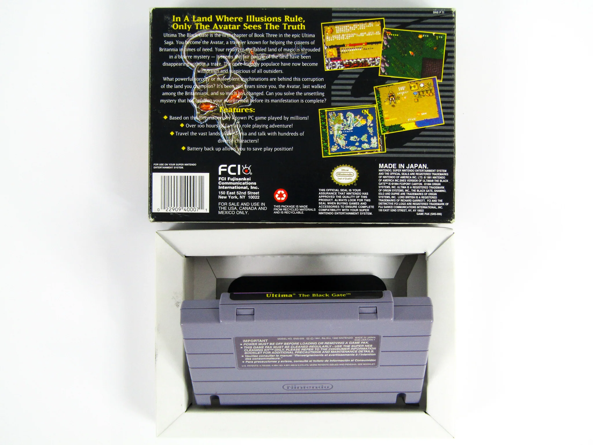 Ultima The Black Gate (Super Nintendo / SNES) - Image 2