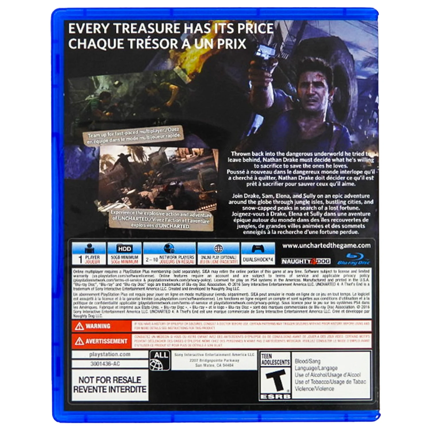 Uncharted 4: A Thief's End [Not for Resale] (PlayStation 4 / PS4) - Image 2